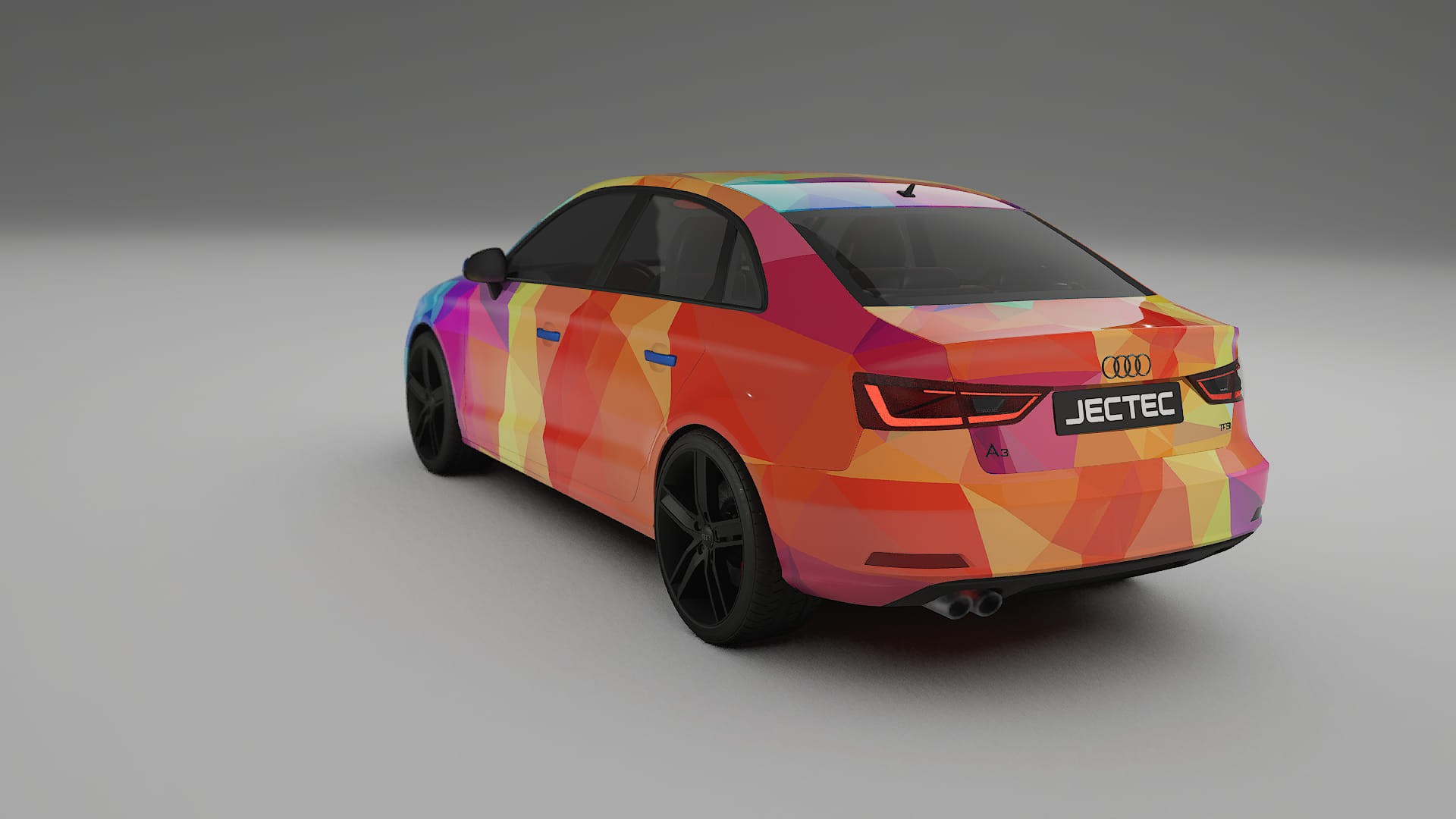 Audi A3 8V sedan prefacelift pre-LCI VECTOR VIBE – Design-Wrap PPF-Kit aus bedruckbarer Polyurethanfolie