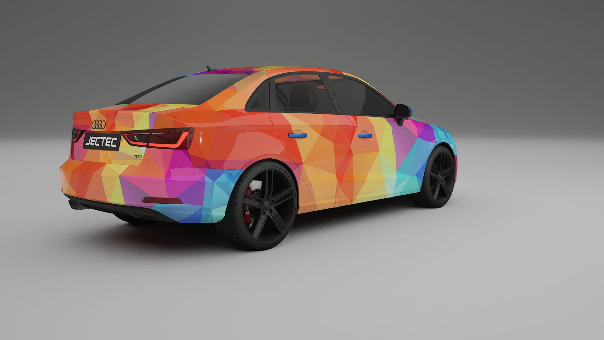 Audi A3 8V sedan prefacelift pre-LCI VECTOR VIBE – Design-Wrap PPF-Kit aus bedruckbarer Polyurethanfolie