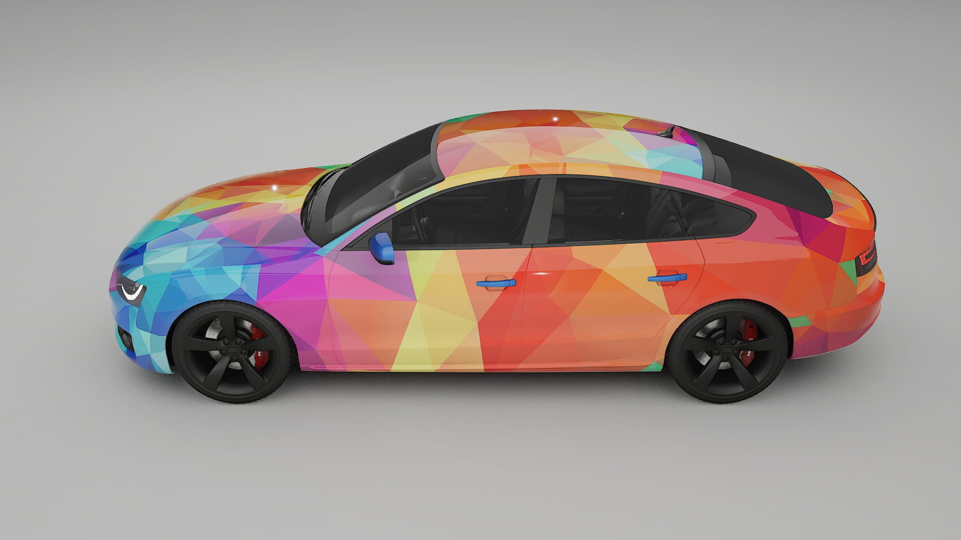 Audi A5 8T Sportback prefacelift pre-LCI VECTOR VIBE – Design-Wrap PPF-Kit aus bedruckbarer Polyurethanfolie