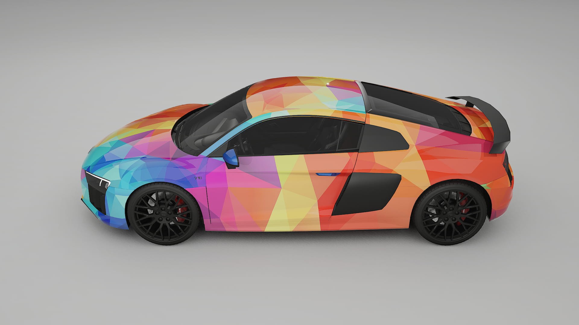 Audi R8 typ-4S prefacelift pre-LCI VECTOR VIBE – Design-Wrap PPF-Kit aus bedruckbarer Polyurethanfolie