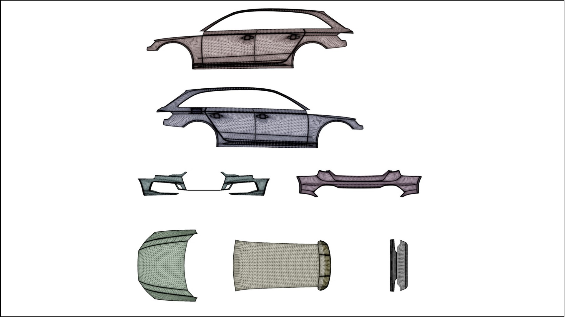 Audi RS4 Avant B9 prefacelift pre-LCI VECTOR VIBE – Design-Wrap PPF-Kit aus bedruckbarer Polyurethanfolie