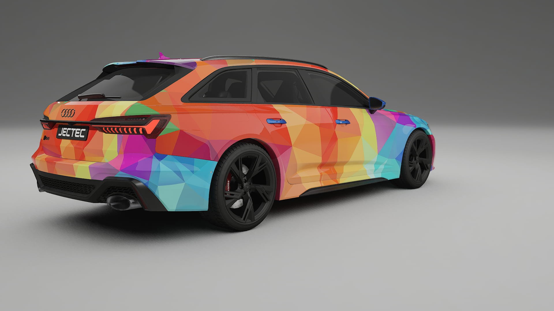 Audi RS6 Avant C8 facelift LCI VECTOR VIBE – Design-Wrap PPF-Kit aus bedruckbarer Polyurethanfolie