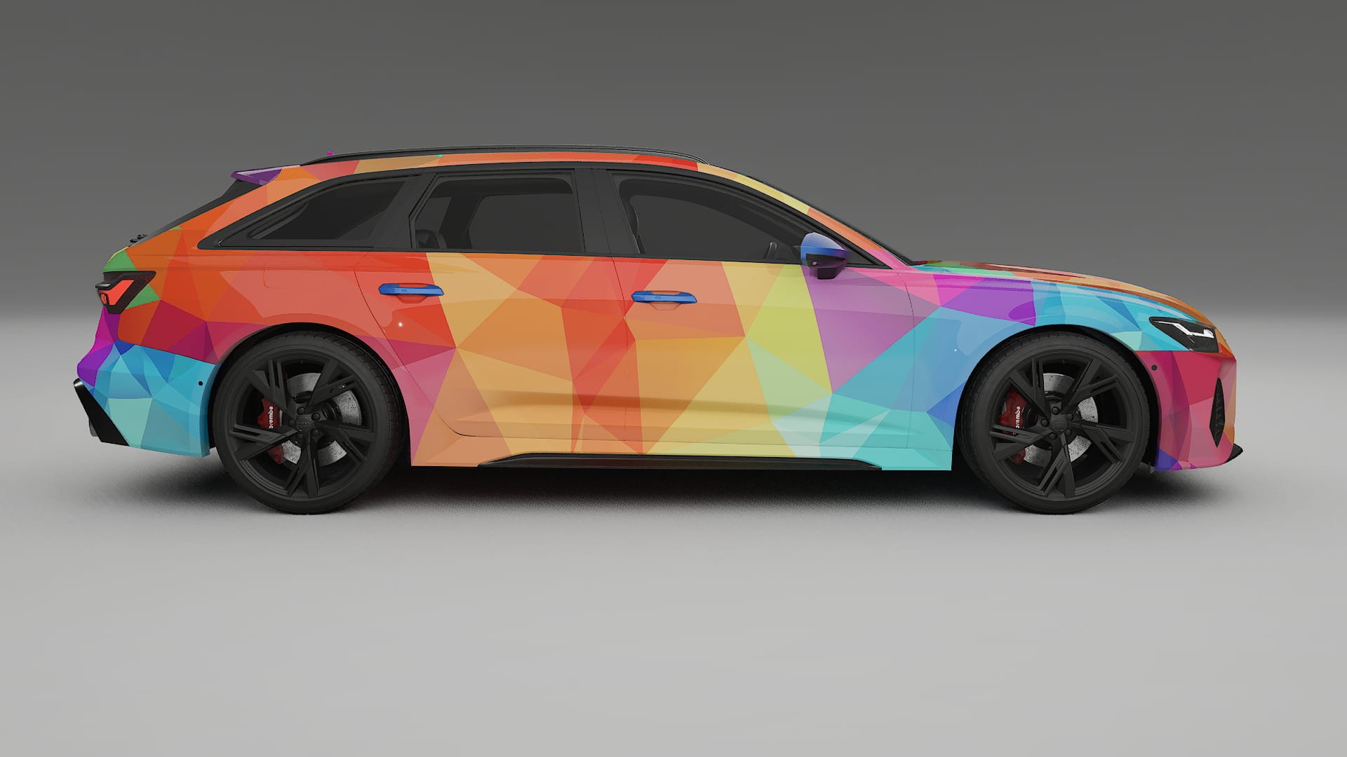 Audi RS6 Avant C8 facelift LCI VECTOR VIBE – Design-Wrap PPF-Kit aus bedruckbarer Polyurethanfolie