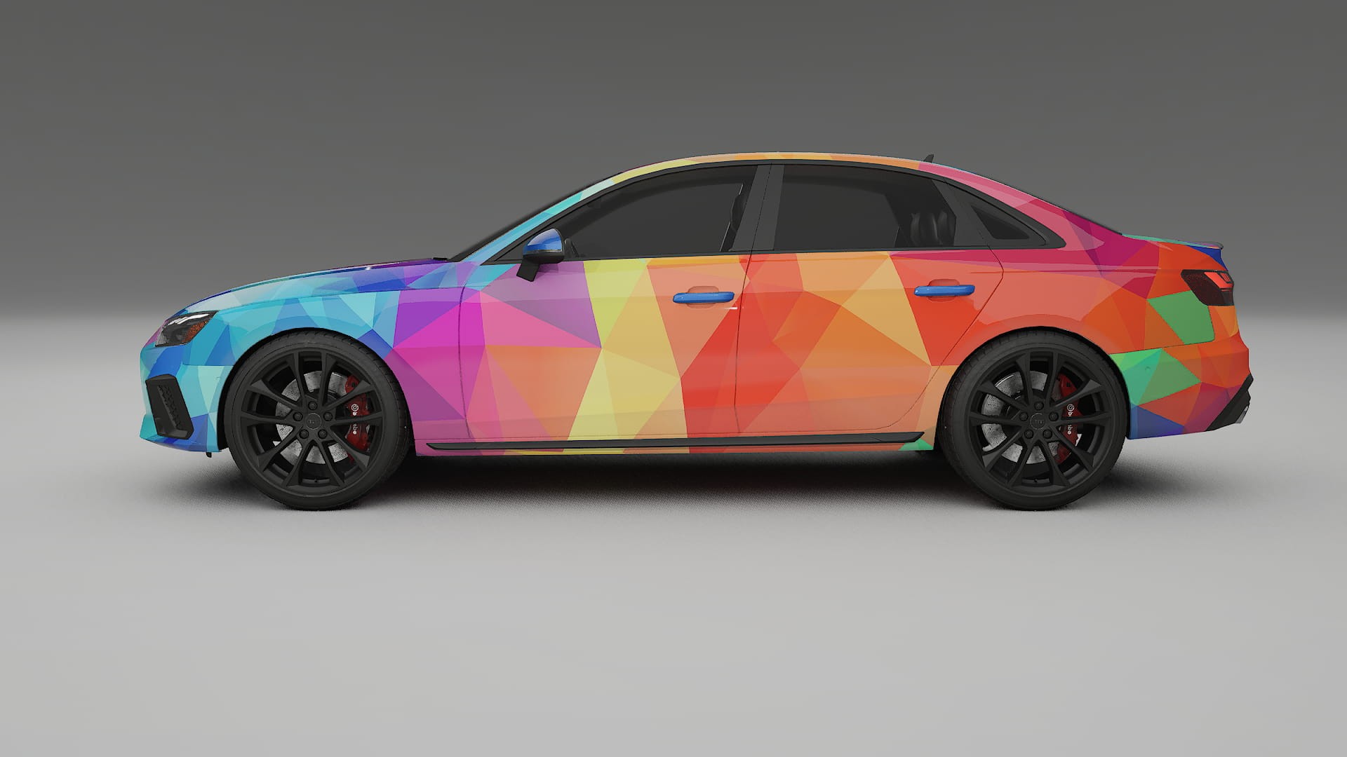 Audi S4 Sedan B9 facelift LCI VECTOR VIBE – Design-Wrap PPF-Kit aus bedruckbarer Polyurethanfolie