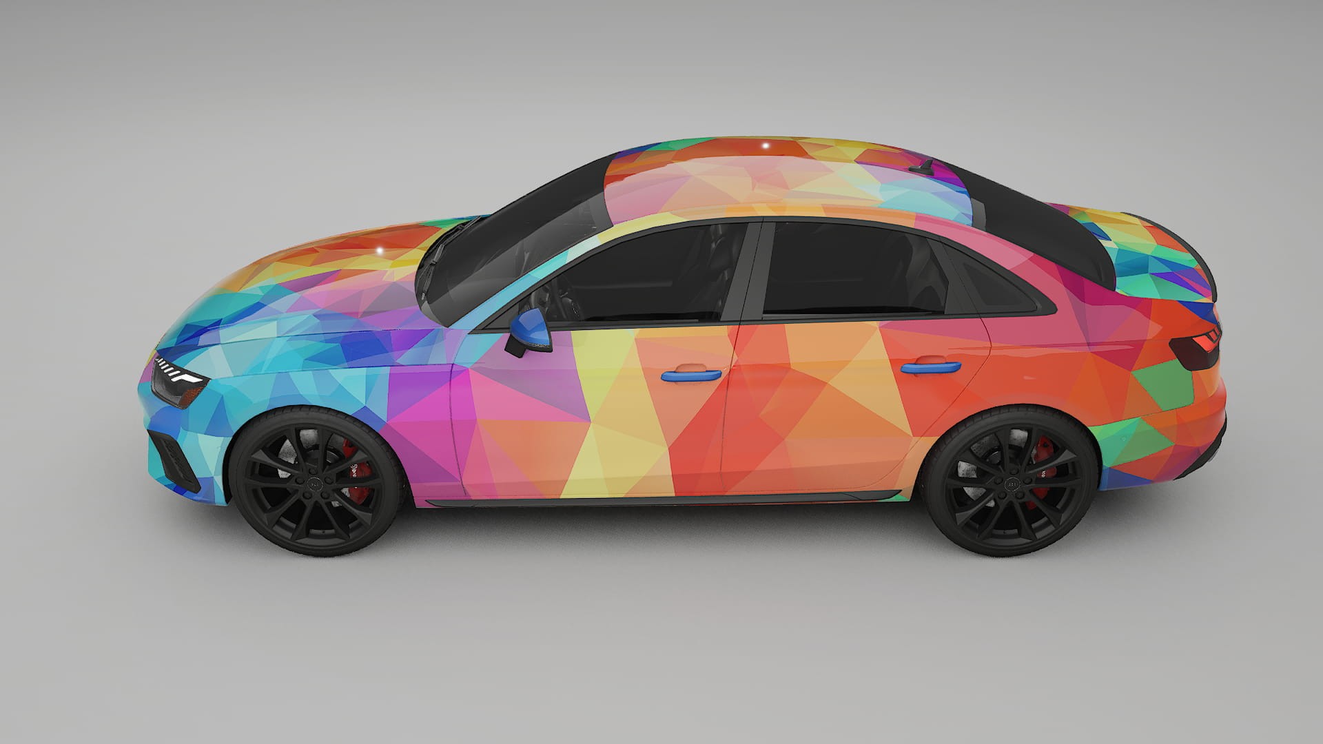 Audi S4 Sedan B9 facelift LCI VECTOR VIBE – Design-Wrap PPF-Kit aus bedruckbarer Polyurethanfolie