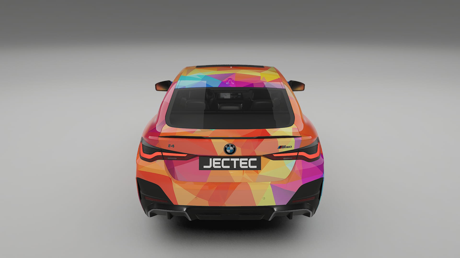 BMW I4 G26 M-Package VECTOR VIBE – Design-Wrap PPF-Kit aus bedruckbarer Polyurethanfolie