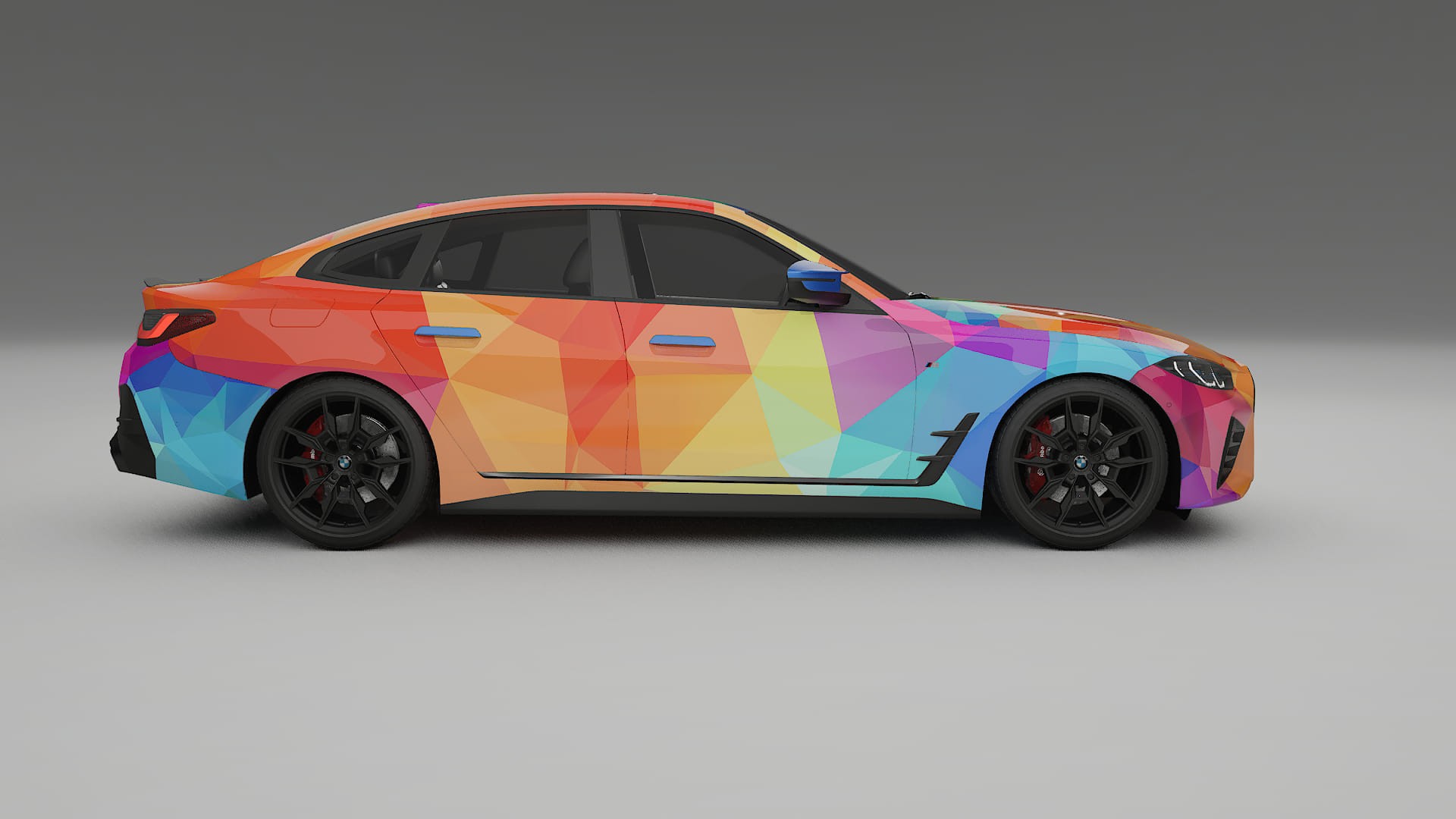 BMW I4 G26 M-Package VECTOR VIBE – Design-Wrap PPF-Kit aus bedruckbarer Polyurethanfolie