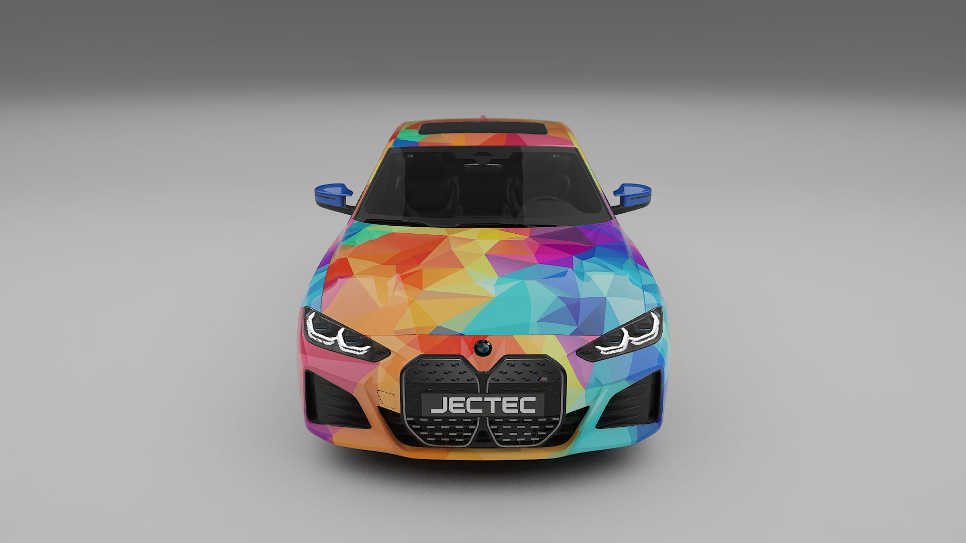 BMW I4 G26 M-Package VECTOR VIBE – Design-Wrap PPF-Kit aus bedruckbarer Polyurethanfolie