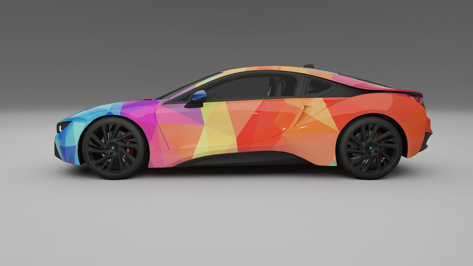 BMW I8 I12 VECTOR VIBE – Design-Wrap PPF-Kit aus bedruckbarer Polyurethanfolie