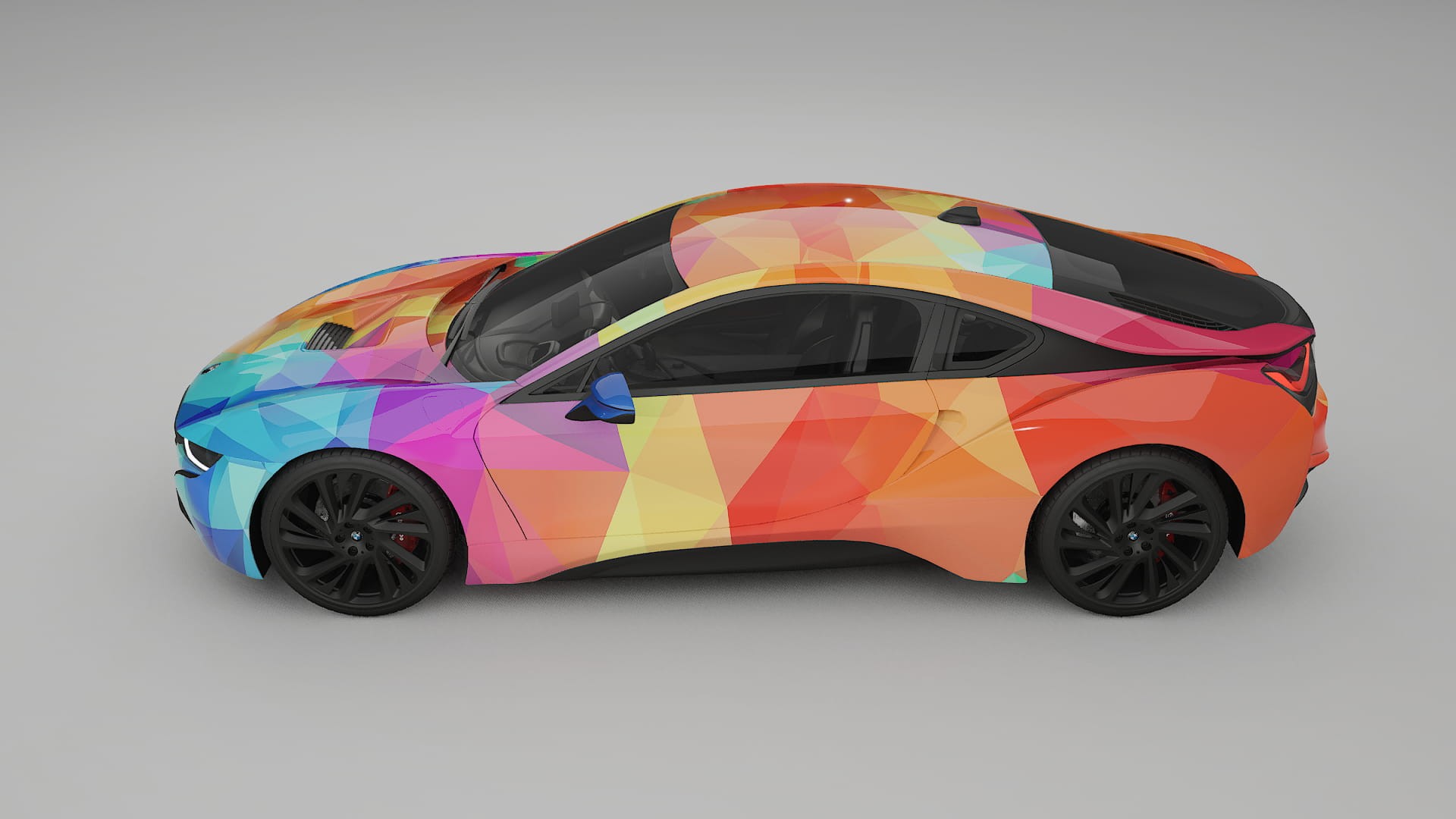 BMW I8 I12 VECTOR VIBE – Design-Wrap PPF-Kit aus bedruckbarer Polyurethanfolie