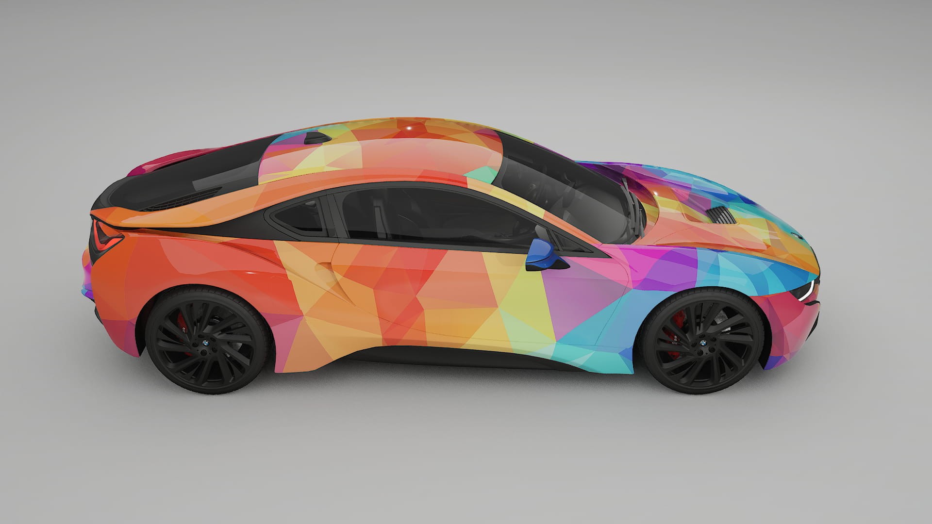 BMW I8 I12 VECTOR VIBE – Design-Wrap PPF-Kit aus bedruckbarer Polyurethanfolie