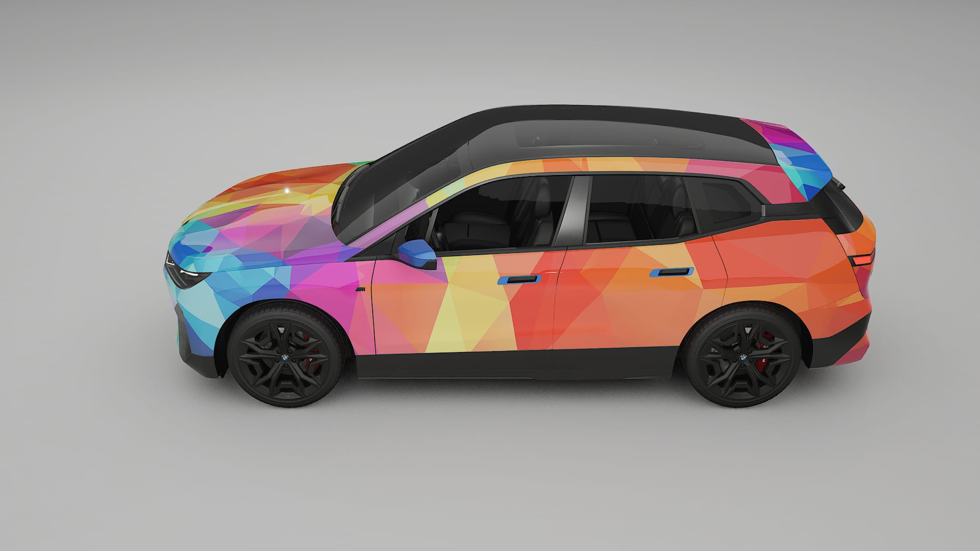 BMW iX M60 VECTOR VIBE – Design-Wrap PPF-Kit aus bedruckbarer Polyurethanfolie