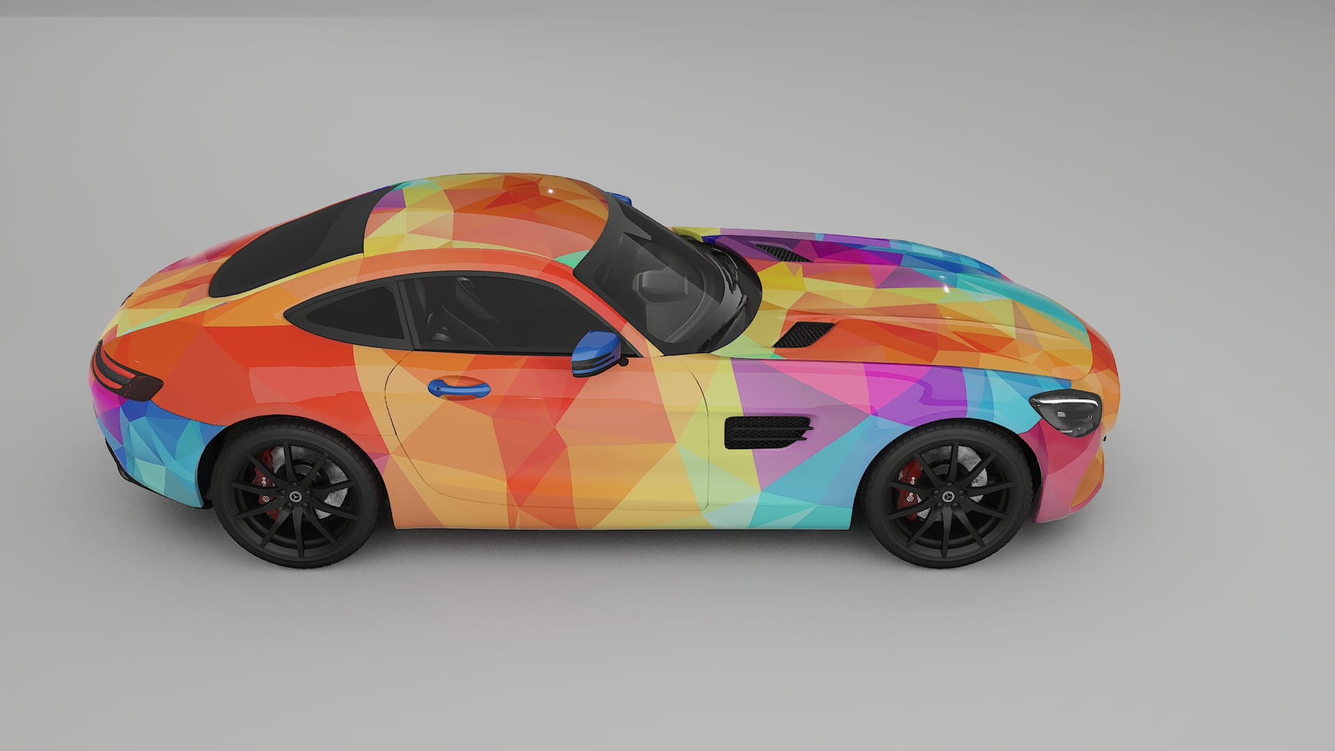 Mercedes AMG GT C190 Coupe VECTOR VIBE – Design-Wrap PPF-Kit aus bedruckbarer Polyurethanfolie