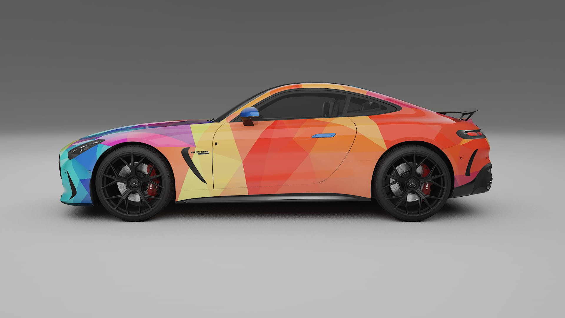 Mercedes AMG GT Coupe C192 VECTOR VIBE – Design-Wrap PPF-Kit aus bedruckbarer Polyurethanfolie
