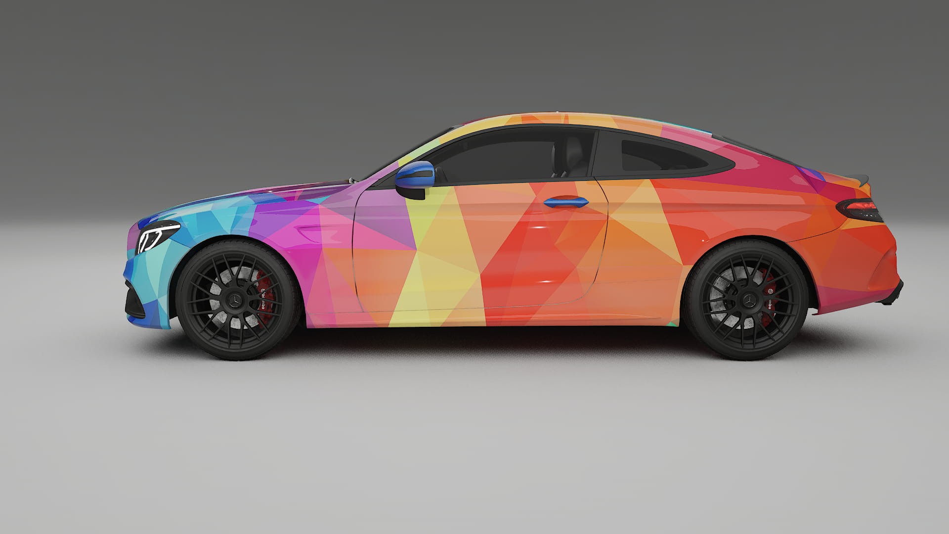 Mercedes C63 AMG W205 Coupe VECTOR VIBE – Design-Wrap PPF-Kit aus bedruckbarer Polyurethanfolie