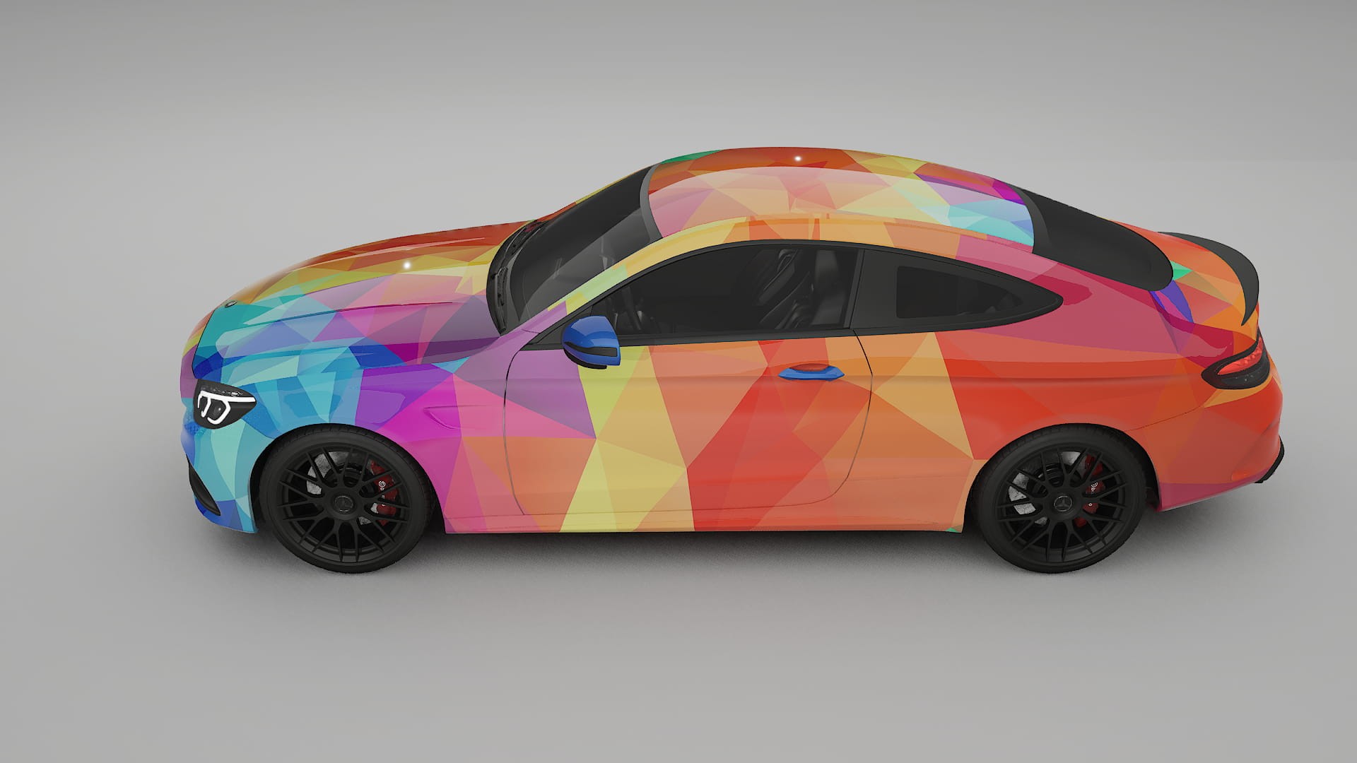Mercedes C63 AMG W205 Coupe VECTOR VIBE – Design-Wrap PPF-Kit aus bedruckbarer Polyurethanfolie