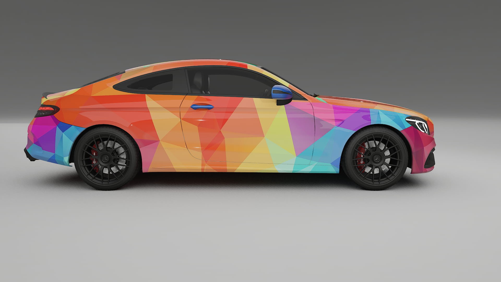 Mercedes C63 AMG W205 Coupe VECTOR VIBE – Design-Wrap PPF-Kit aus bedruckbarer Polyurethanfolie
