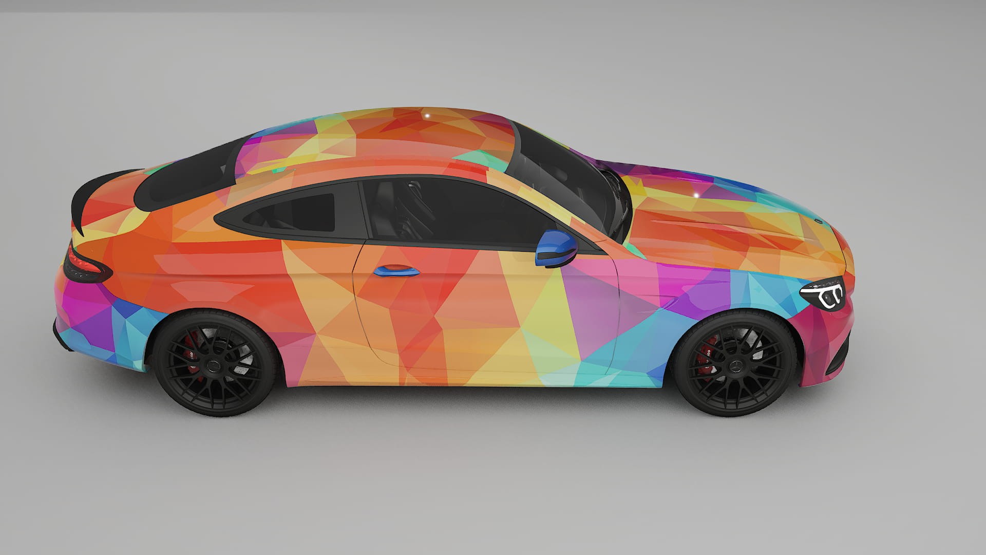 Mercedes C63 AMG W205 Coupe VECTOR VIBE – Design-Wrap PPF-Kit aus bedruckbarer Polyurethanfolie