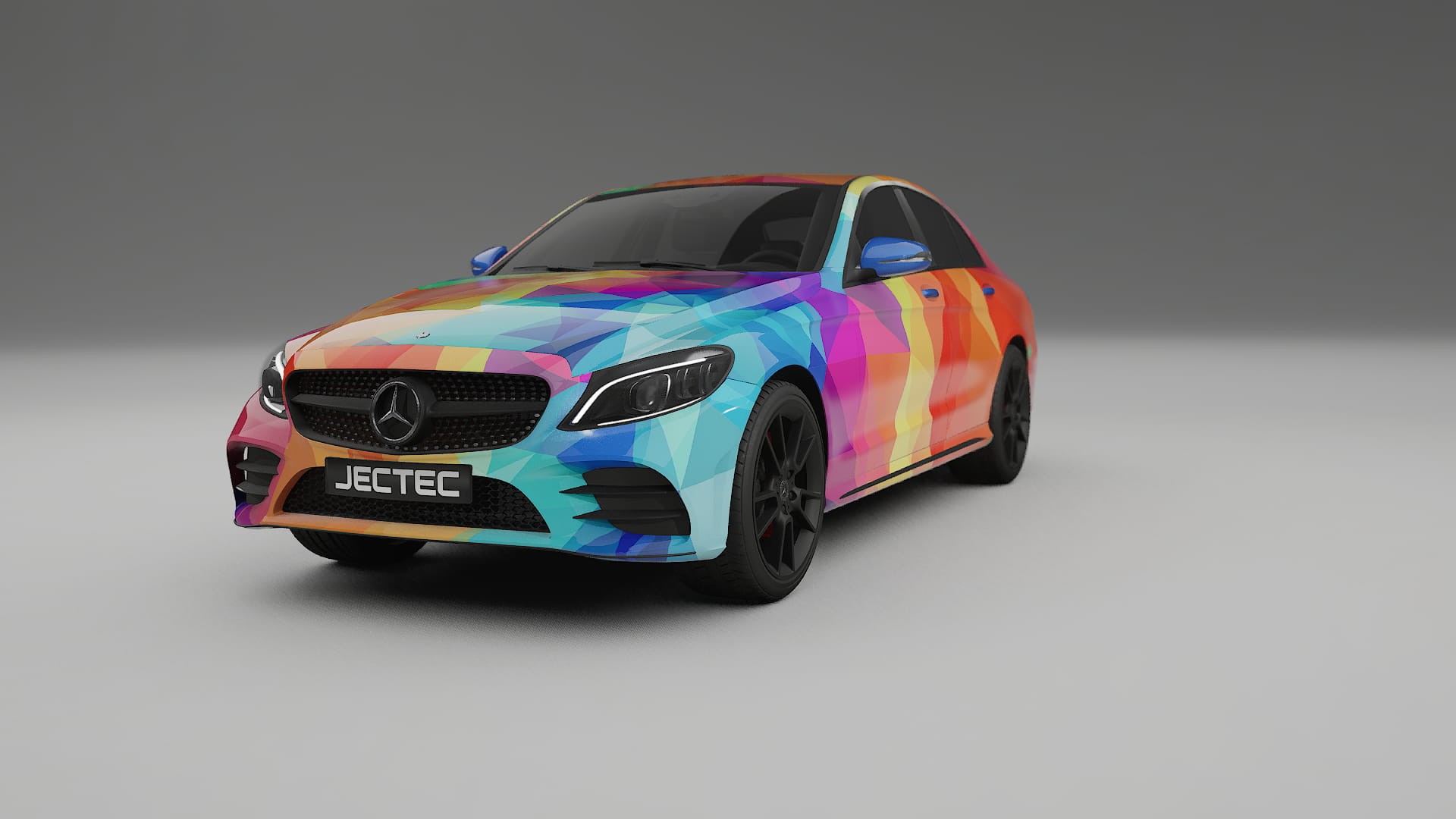 Mercedes C-class W205 AMG sedan VECTOR VIBE – Design-Wrap PPF-Kit aus bedruckbarer Polyurethanfolie