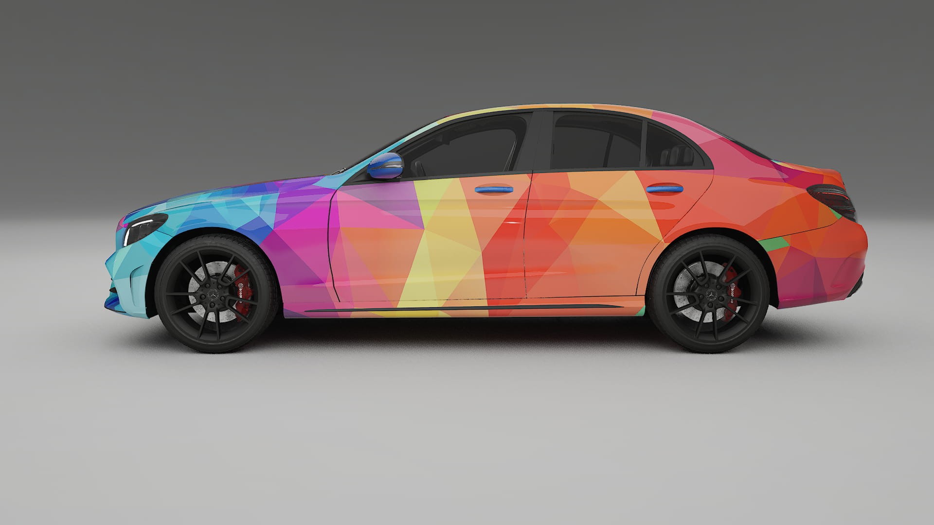 Mercedes C-class W205 AMG sedan VECTOR VIBE – Design-Wrap PPF-Kit aus bedruckbarer Polyurethanfolie