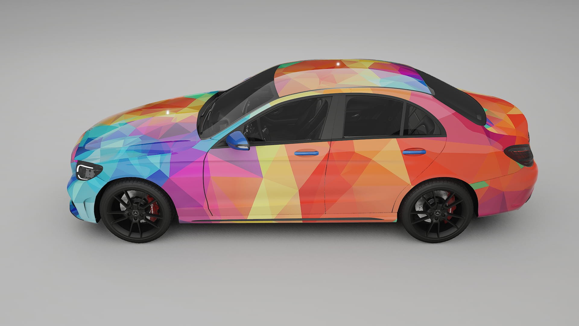 Mercedes C-class W205 AMG sedan VECTOR VIBE – Design-Wrap PPF-Kit aus bedruckbarer Polyurethanfolie