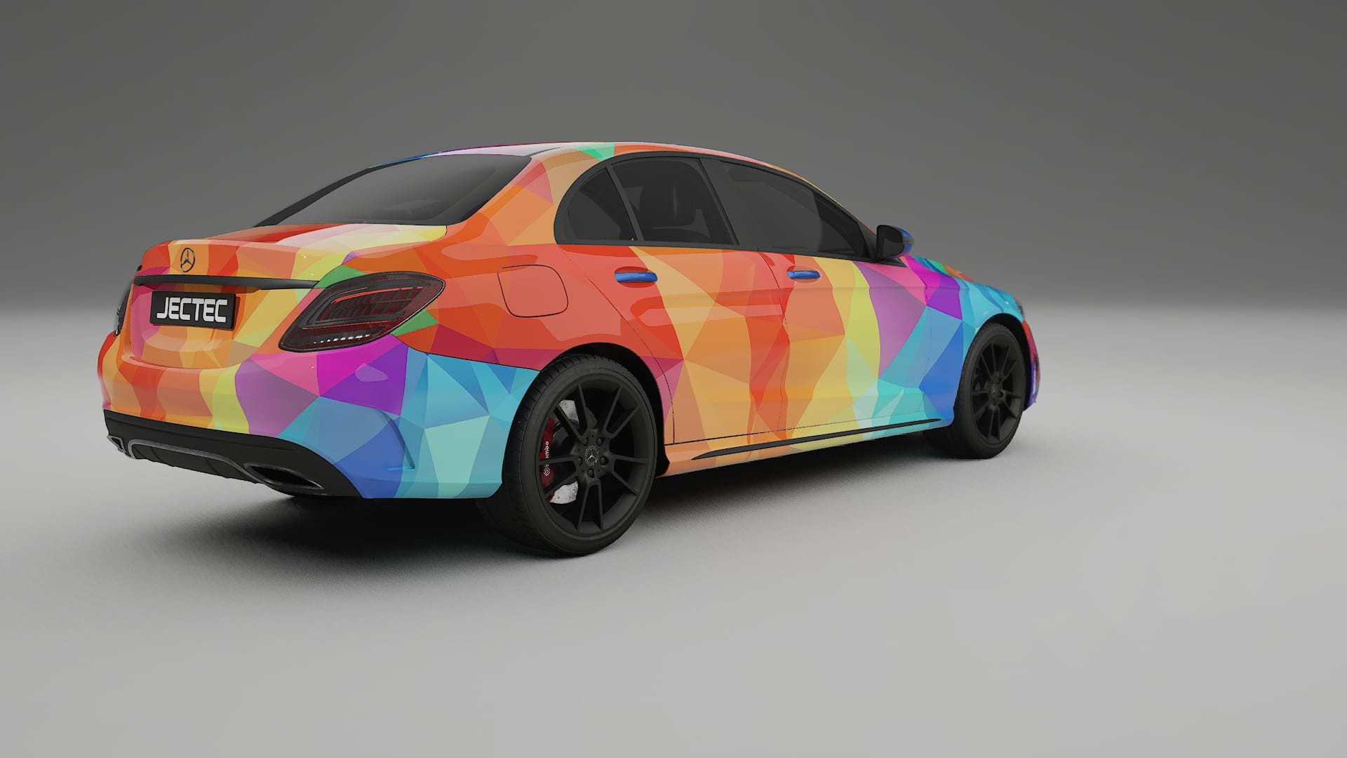Mercedes C-class W205 AMG sedan VECTOR VIBE – Design-Wrap PPF-Kit aus bedruckbarer Polyurethanfolie