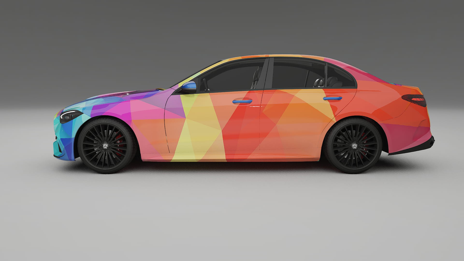Mercedes C-class W206 VECTOR VIBE – Design-Wrap PPF-Kit aus bedruckbarer Polyurethanfolie