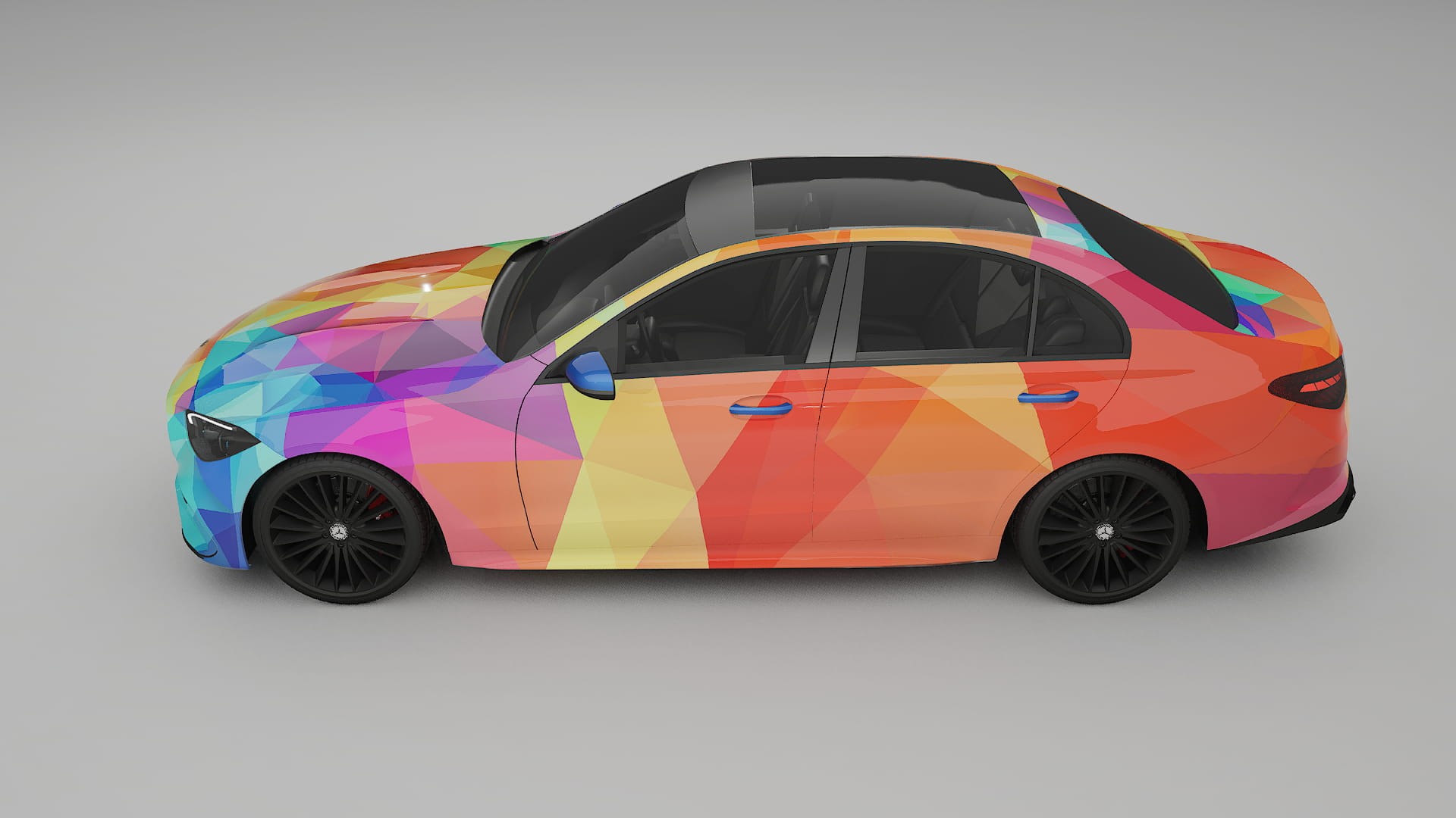 Mercedes C-class W206 VECTOR VIBE – Design-Wrap PPF-Kit aus bedruckbarer Polyurethanfolie