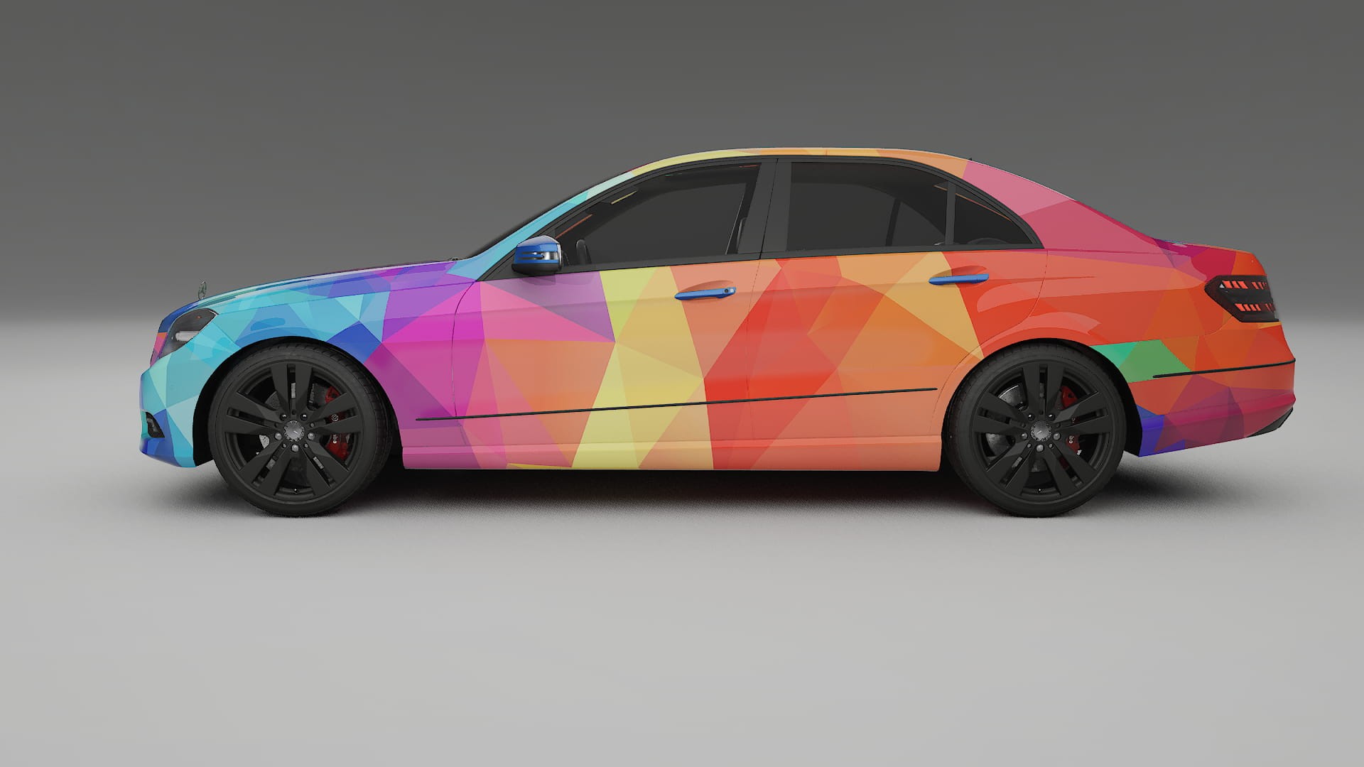 Mercedes E-class Sedan W212 Prefacelift pre-LCI VECTOR VIBE – Design-Wrap PPF-Kit aus bedruckbarer Polyurethanfolie
