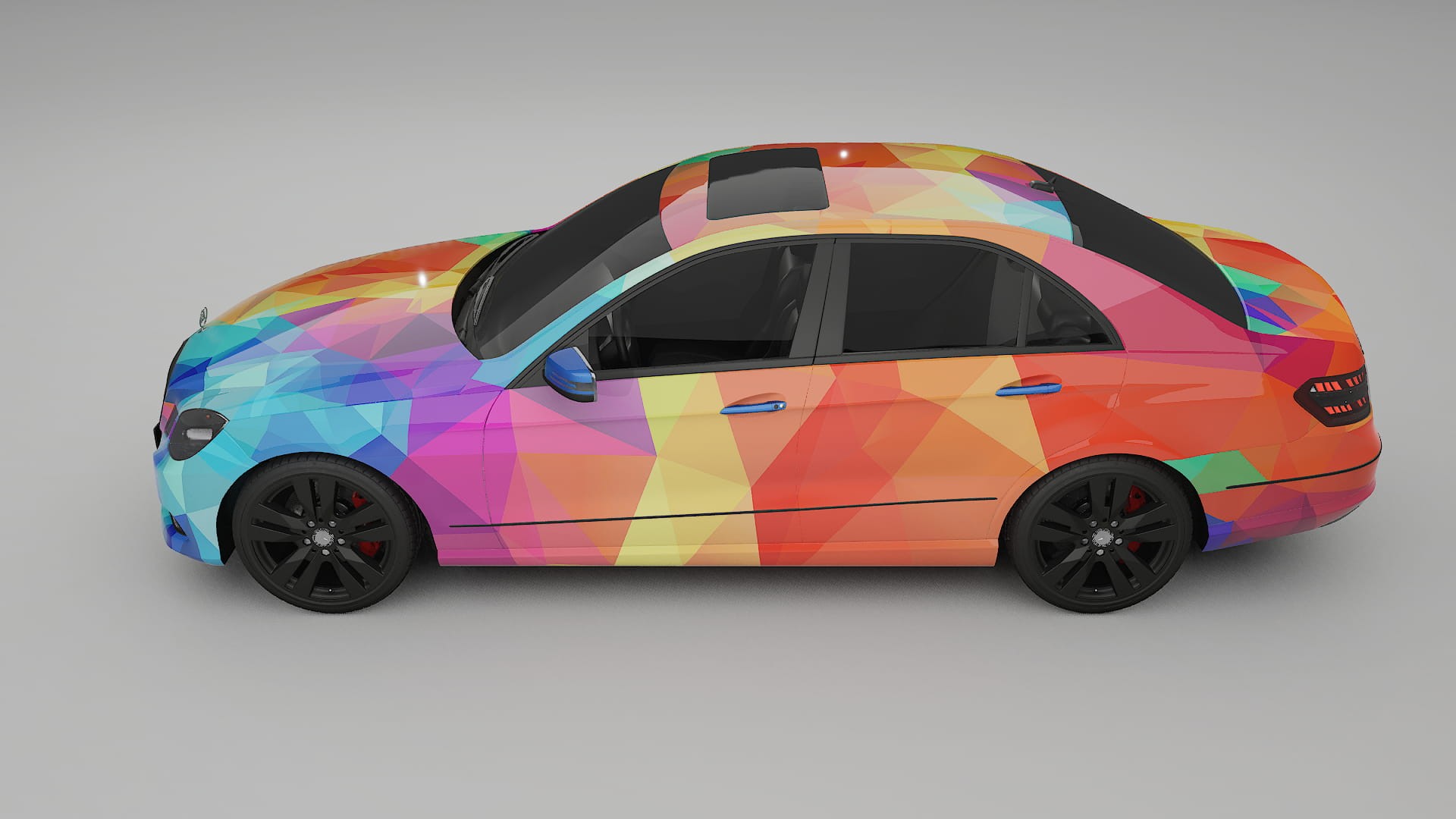 Mercedes E-class Sedan W212 Prefacelift pre-LCI VECTOR VIBE – Design-Wrap PPF-Kit aus bedruckbarer Polyurethanfolie