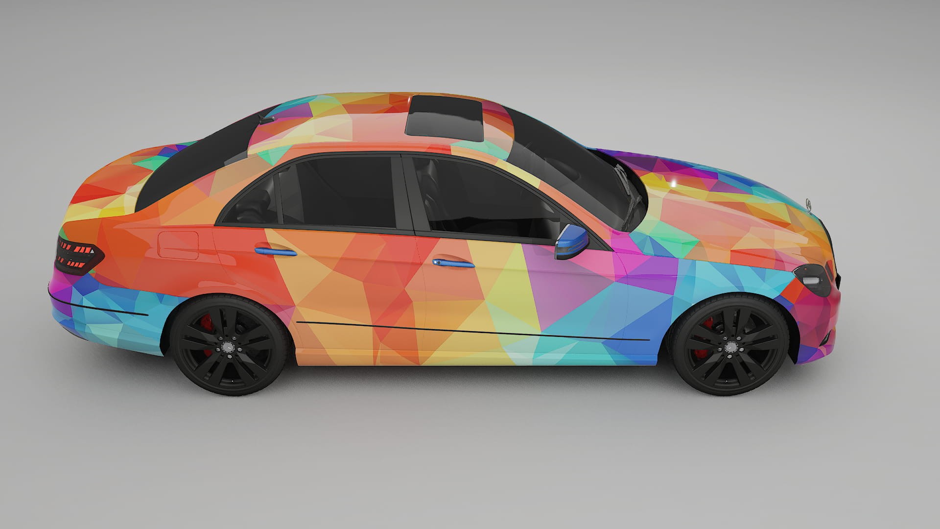 Mercedes E-class Sedan W212 Prefacelift pre-LCI VECTOR VIBE – Design-Wrap PPF-Kit aus bedruckbarer Polyurethanfolie
