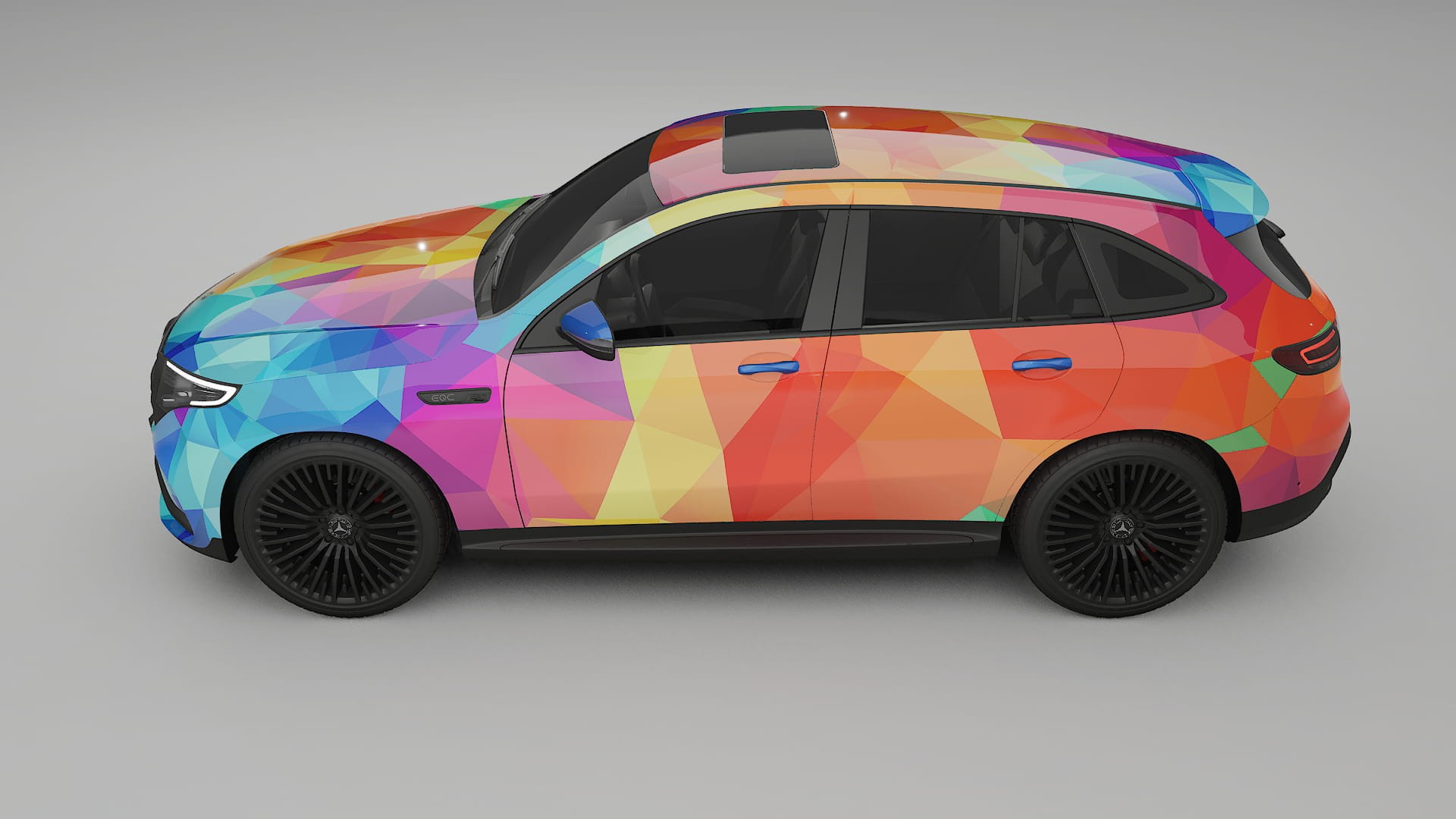 Mercedes EQC AMG VECTOR VIBE – Design-Wrap PPF-Kit aus bedruckbarer Polyurethanfolie