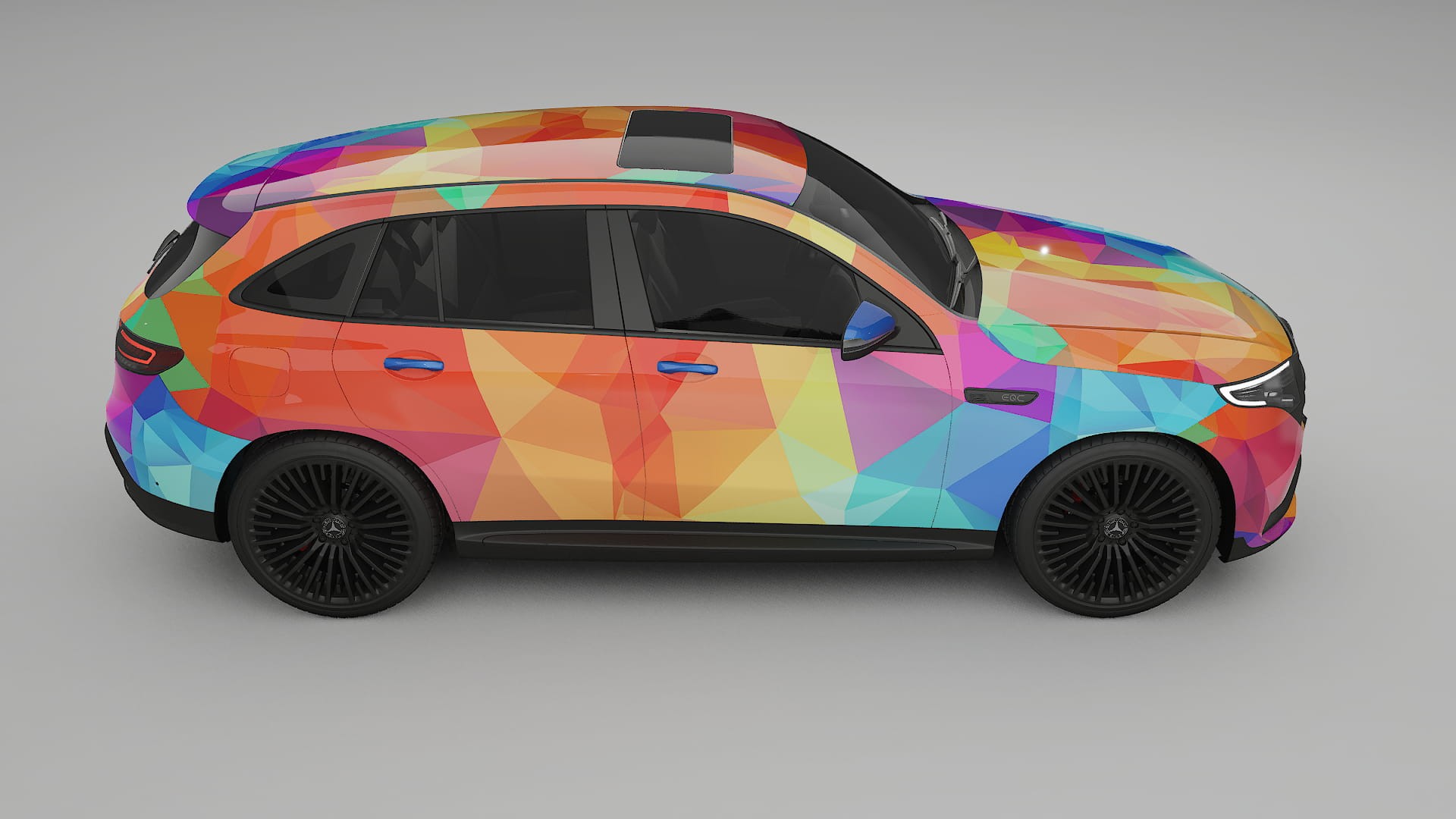 Mercedes EQC AMG VECTOR VIBE – Design-Wrap PPF-Kit aus bedruckbarer Polyurethanfolie