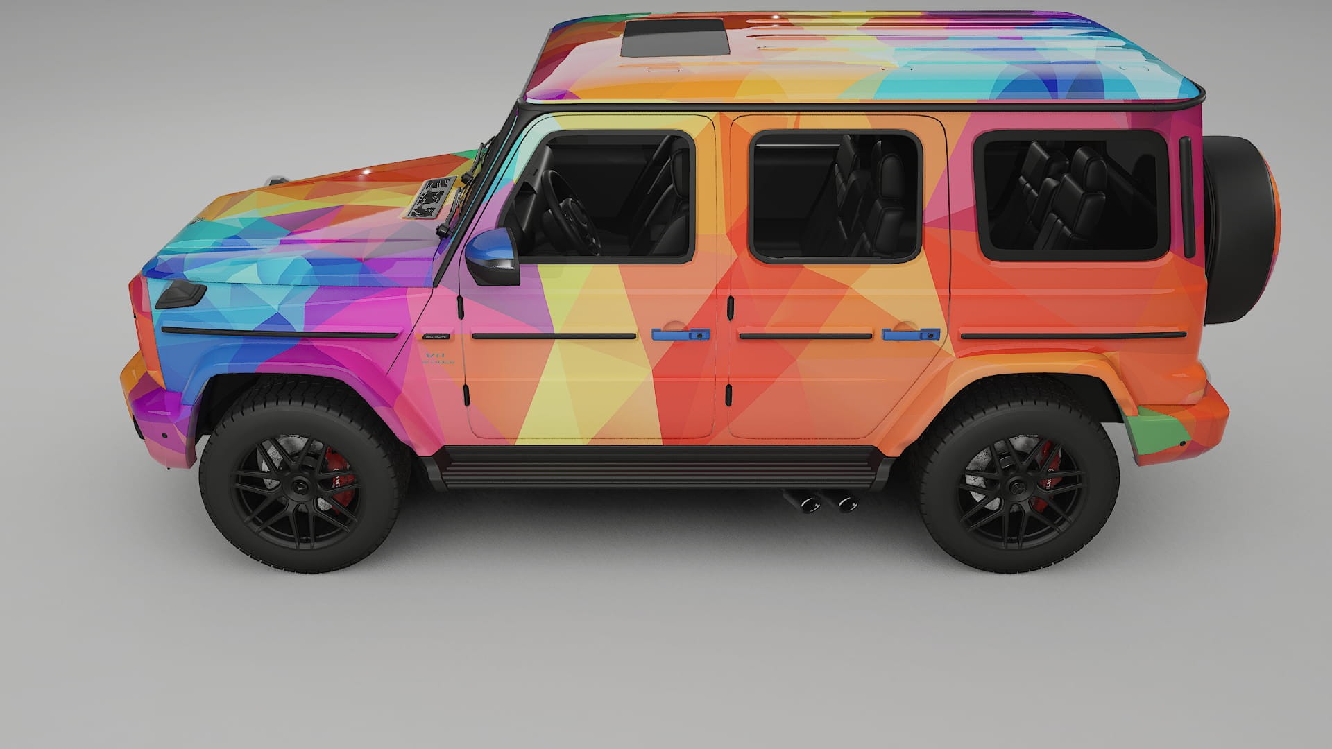 Mercedes G63 AMG W463A VECTOR VIBE – Design-Wrap PPF-Kit aus bedruckbarer Polyurethanfolie