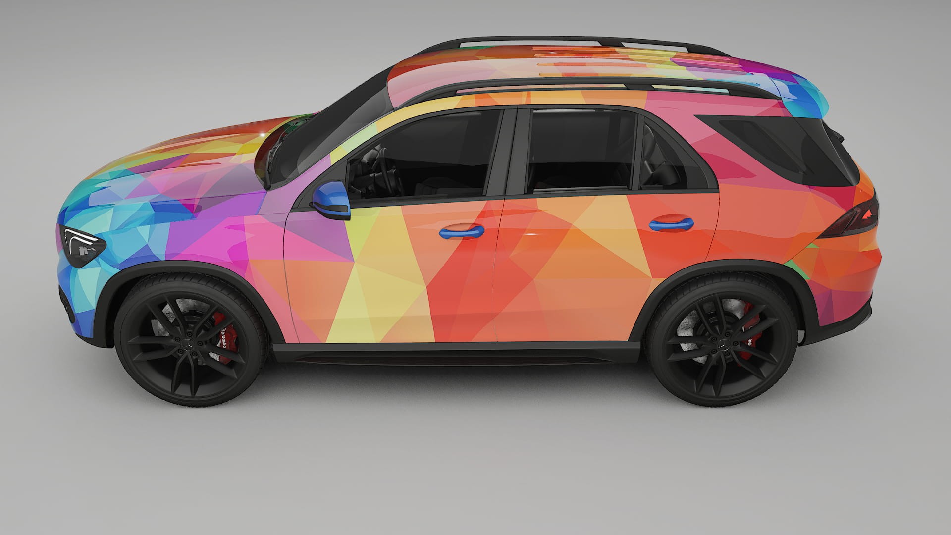 Mercedes GLE W167 VECTOR VIBE – Design-Wrap PPF-Kit aus bedruckbarer Polyurethanfolie