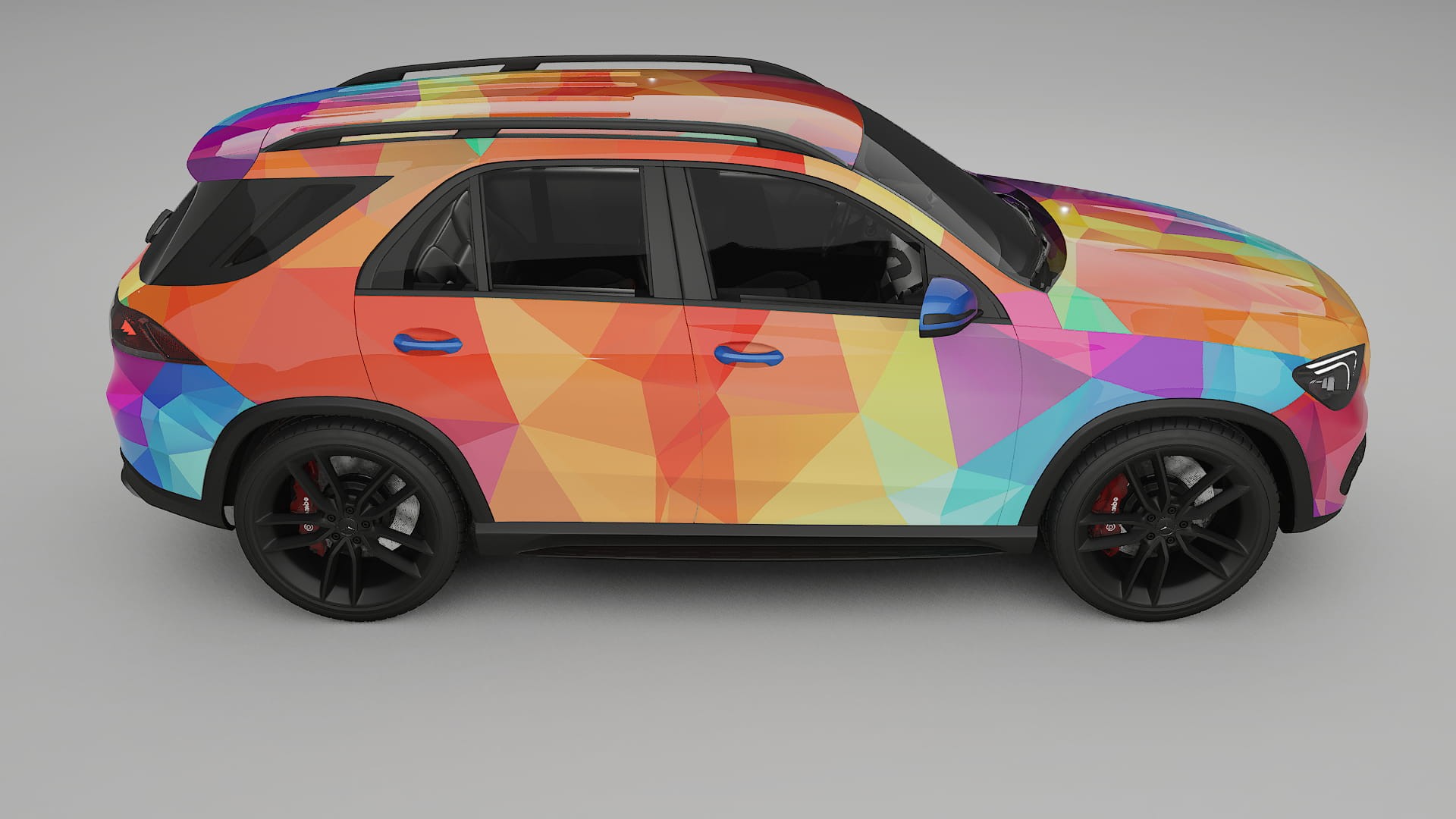 Mercedes GLE W167 VECTOR VIBE – Design-Wrap PPF-Kit aus bedruckbarer Polyurethanfolie