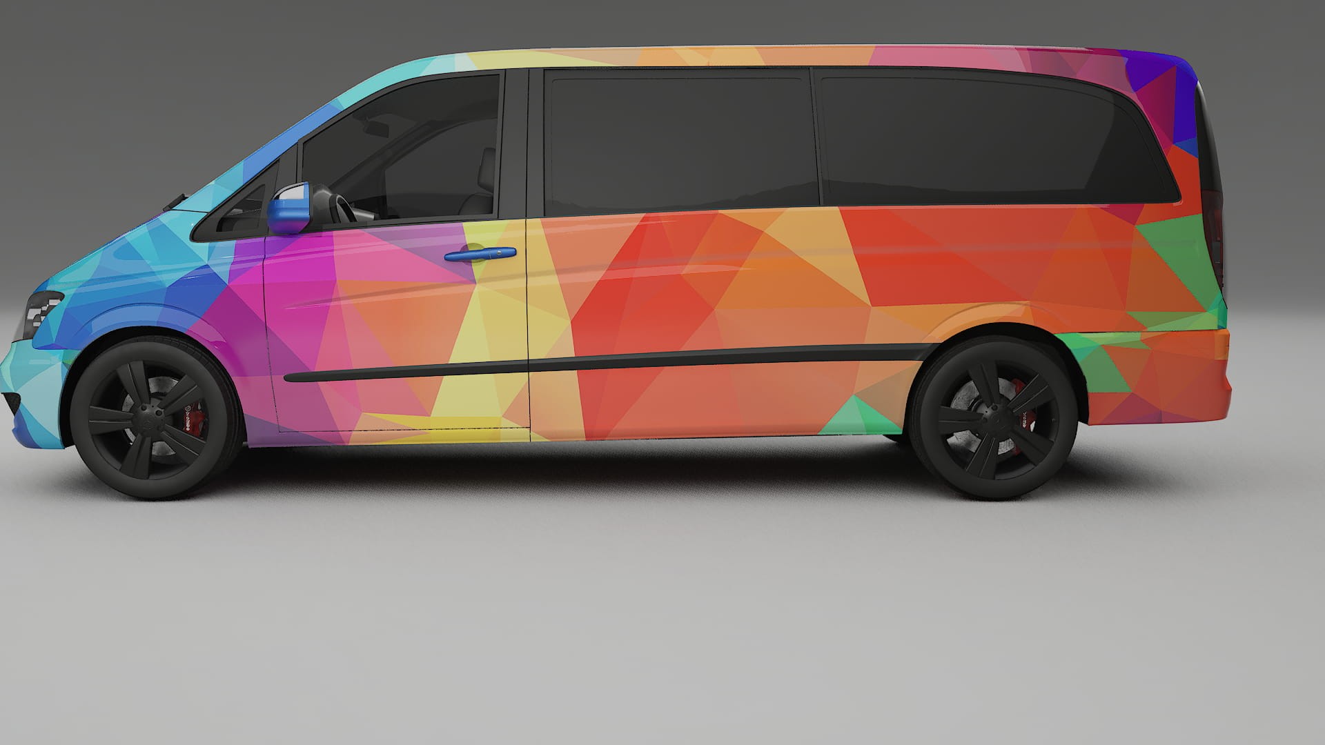 Mercedes Viano Extralong W439 Facelift LCI VECTOR VIBE – Design-Wrap PPF-Kit aus bedruckbarer Polyurethanfolie