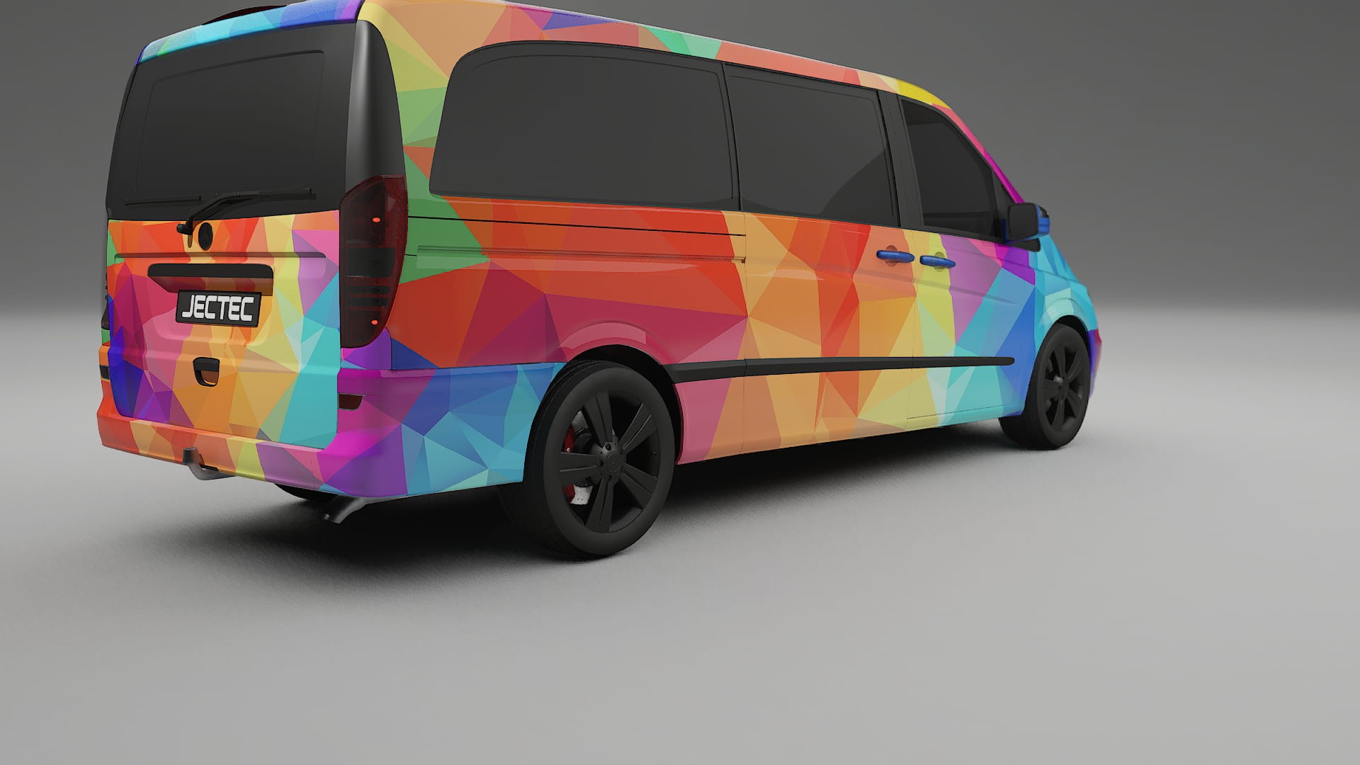 Mercedes Viano Extralong W439 Facelift LCI VECTOR VIBE – Design-Wrap PPF-Kit aus bedruckbarer Polyurethanfolie
