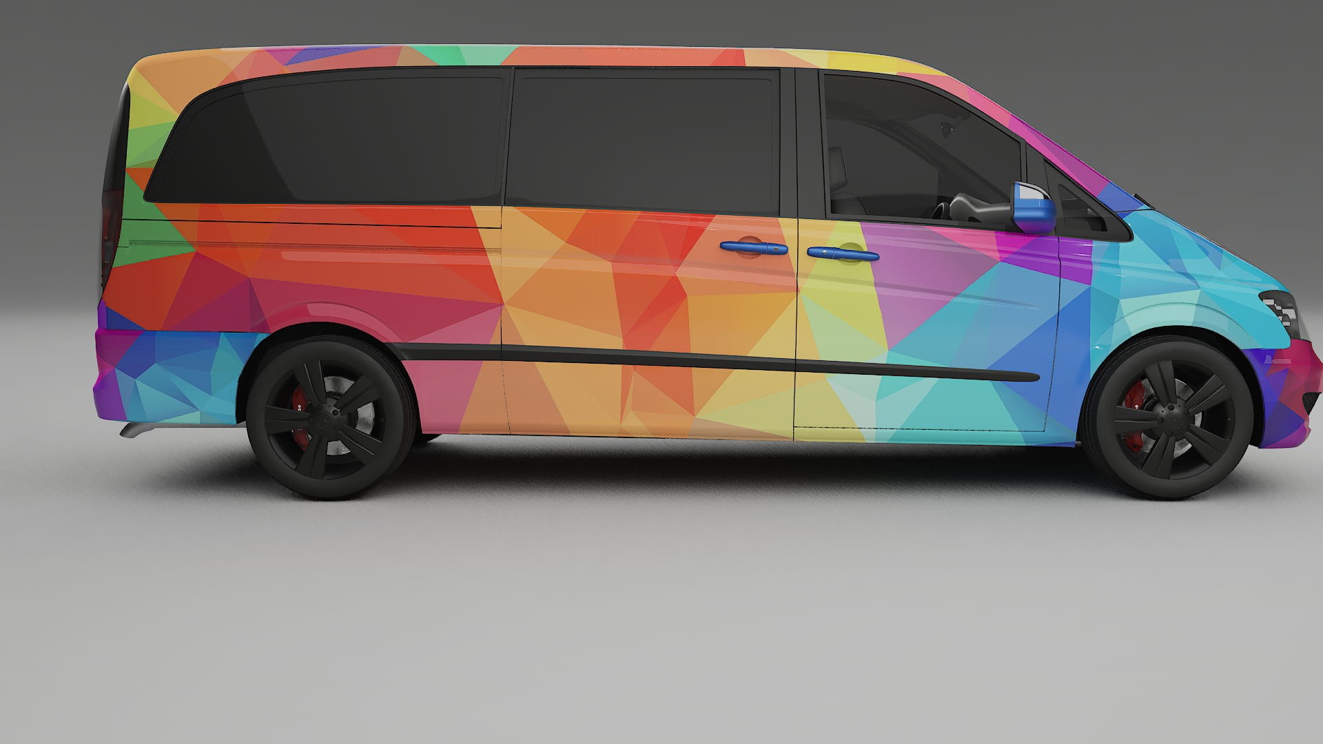Mercedes Viano Extralong W439 Facelift LCI VECTOR VIBE – Design-Wrap PPF-Kit aus bedruckbarer Polyurethanfolie
