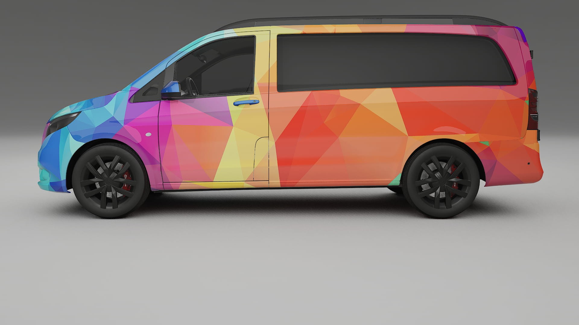 Mercedes Vito Short W447 prefacelift pre-LCI VECTOR VIBE – Design-Wrap PPF-Kit aus bedruckbarer Polyurethanfolie