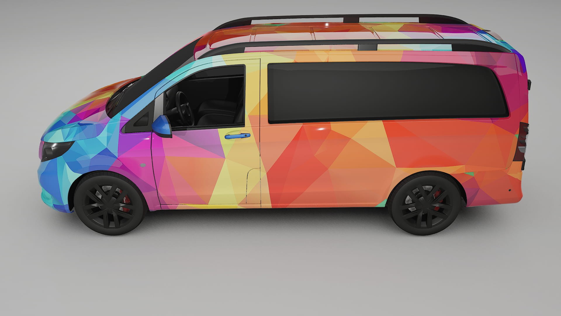 Mercedes Vito Short W447 prefacelift pre-LCI VECTOR VIBE – Design-Wrap PPF-Kit aus bedruckbarer Polyurethanfolie