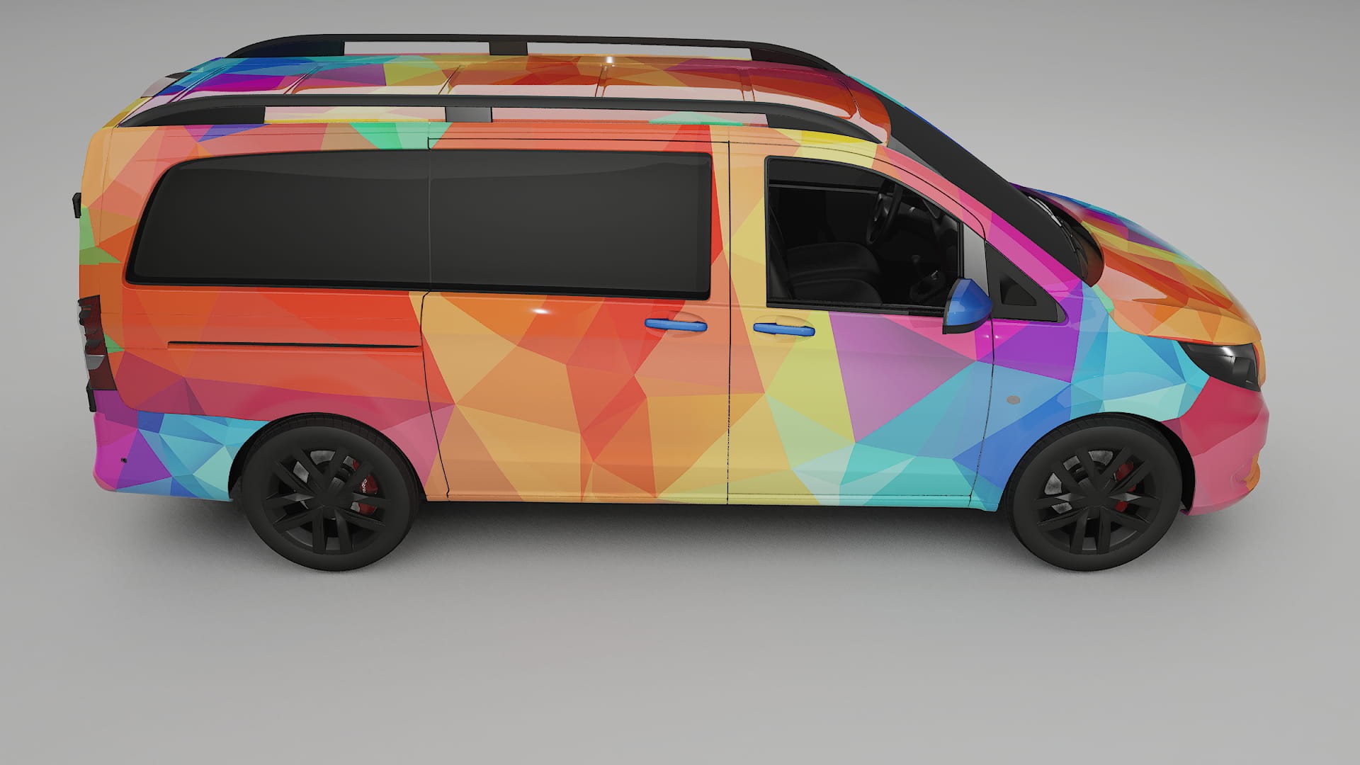 Mercedes Vito Short W447 prefacelift pre-LCI VECTOR VIBE – Design-Wrap PPF-Kit aus bedruckbarer Polyurethanfolie