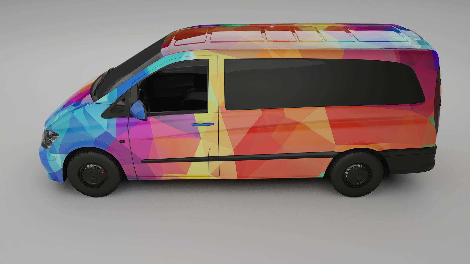 Mercedes Vito Short W639 facelift LCI VECTOR VIBE – Design-Wrap PPF-Kit aus bedruckbarer Polyurethanfolie