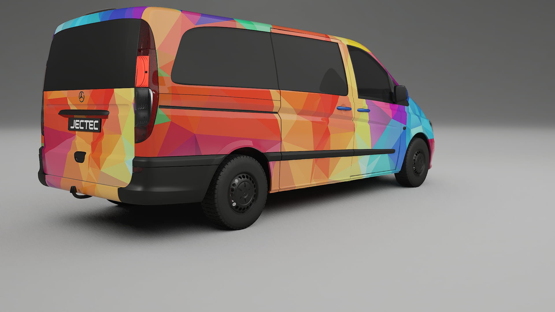Mercedes Vito Short W639 facelift LCI VECTOR VIBE – Design-Wrap PPF-Kit aus bedruckbarer Polyurethanfolie