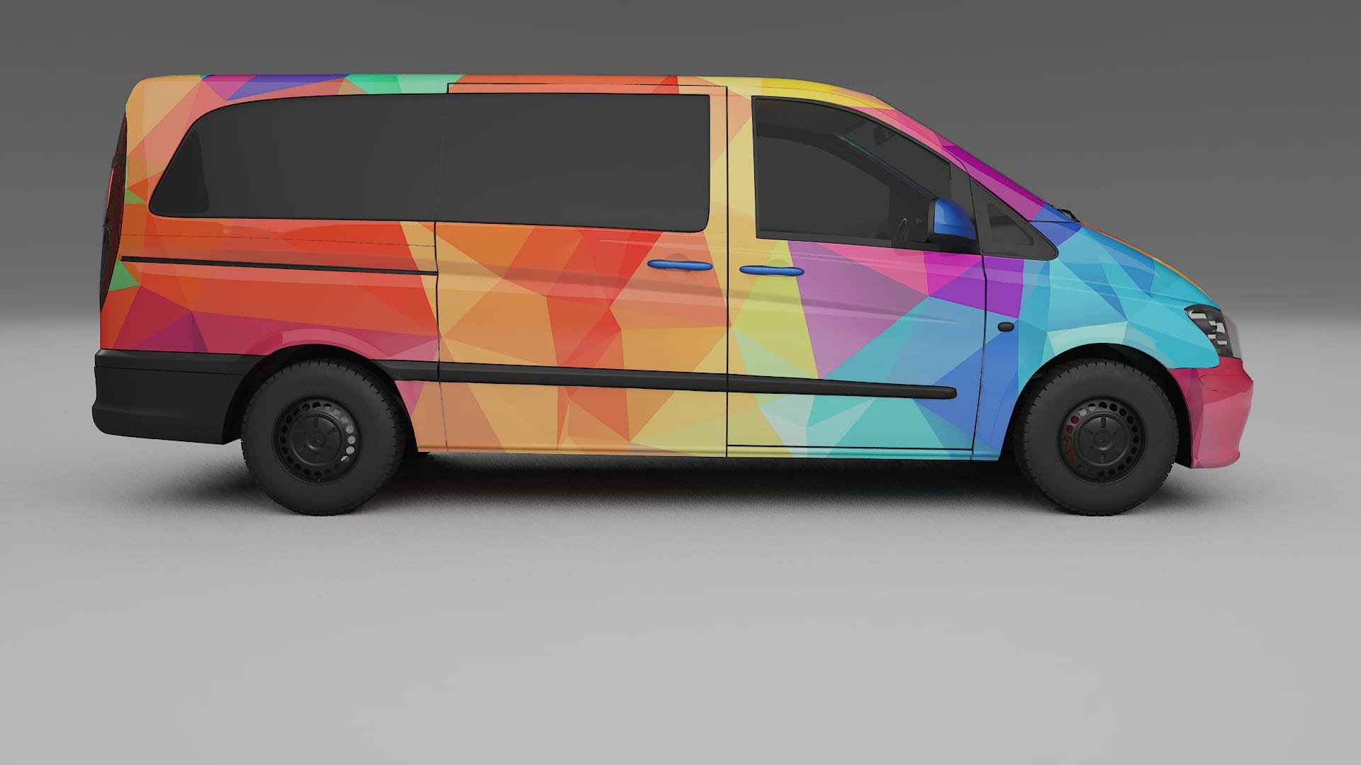 Mercedes Vito Short W639 facelift LCI VECTOR VIBE – Design-Wrap PPF-Kit aus bedruckbarer Polyurethanfolie