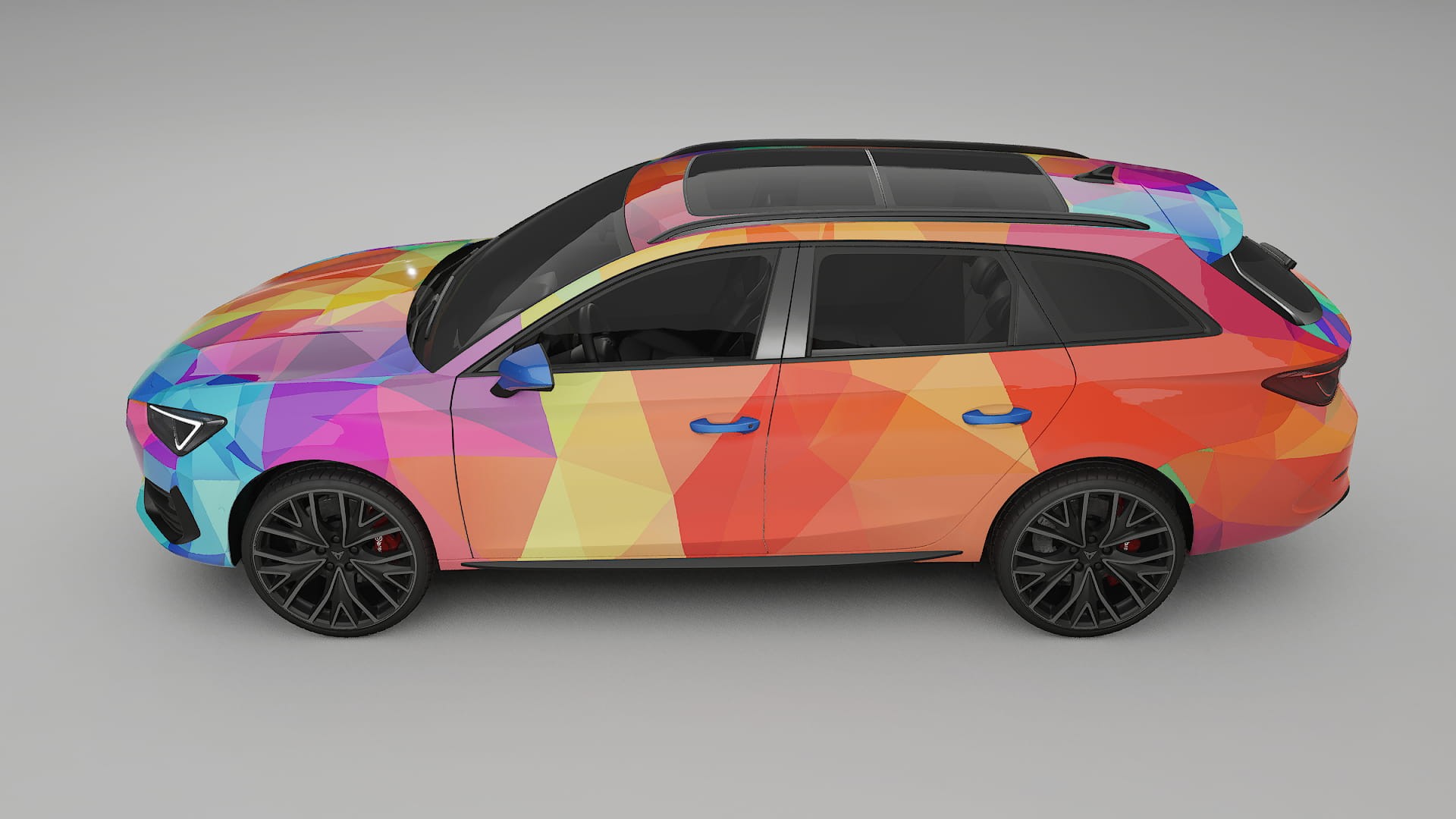 Seat Leon Cupra KL VECTOR VIBE – Design-Wrap PPF-Kit aus bedruckbarer Polyurethanfolie