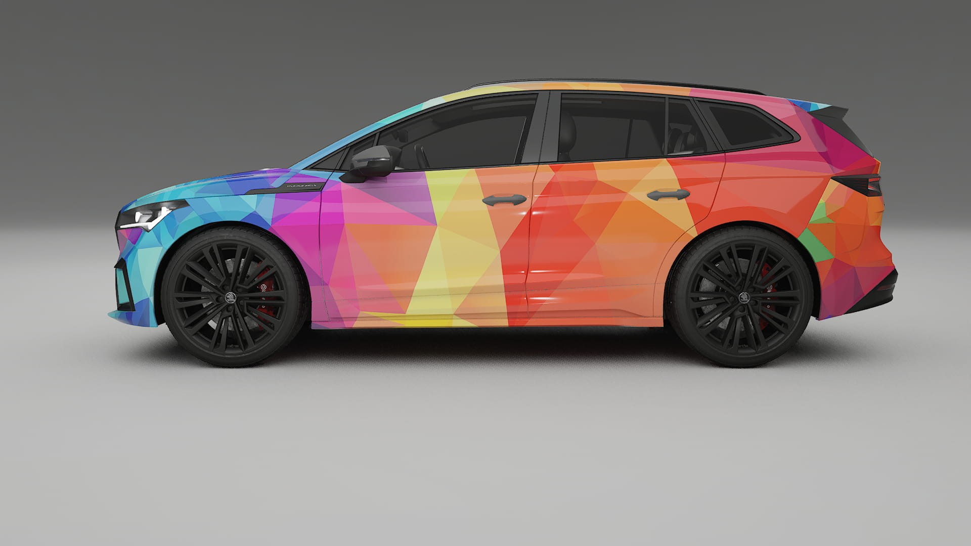 Škoda Enyaq MEB VECTOR VIBE – Design-Wrap PPF-Kit aus bedruckbarer Polyurethanfolie