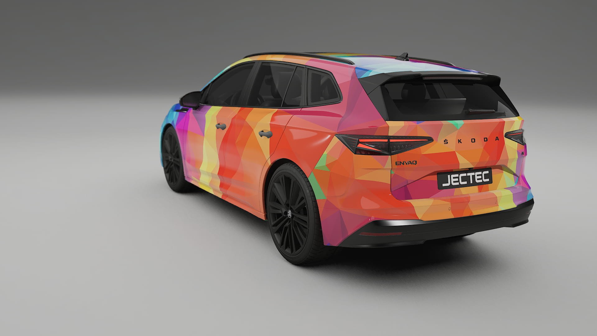 Škoda Enyaq MEB VECTOR VIBE – Design-Wrap PPF-Kit aus bedruckbarer Polyurethanfolie