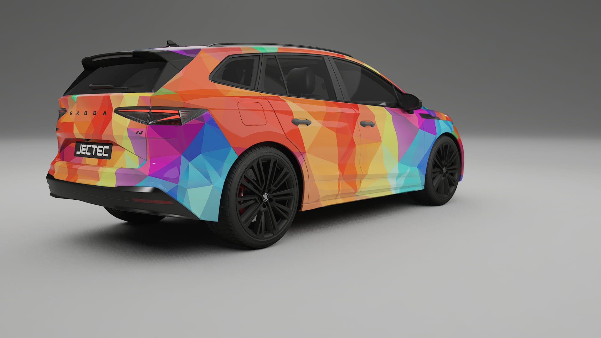 Škoda Enyaq MEB VECTOR VIBE – Design-Wrap PPF-Kit aus bedruckbarer Polyurethanfolie