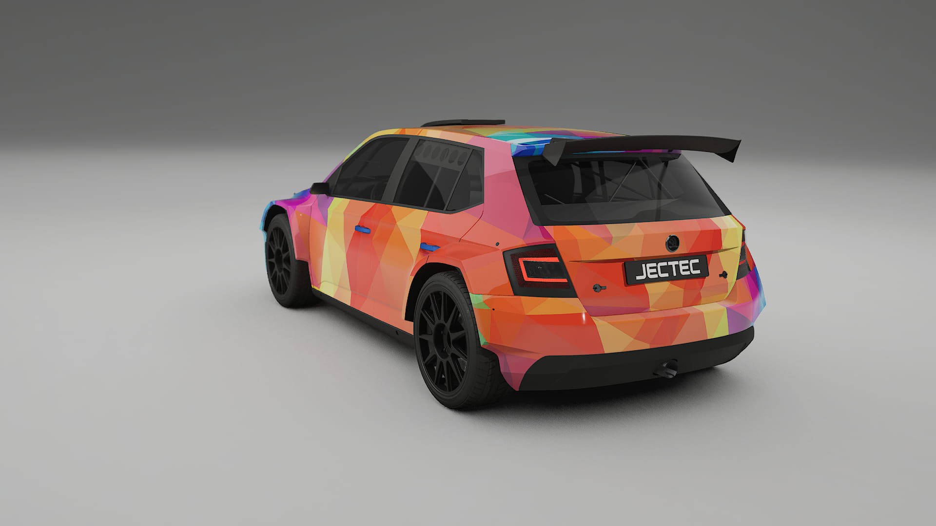 Škoda Fabia R5 6V VECTOR VIBE – Design-Wrap PPF-Kit aus bedruckbarer Polyurethanfolie
